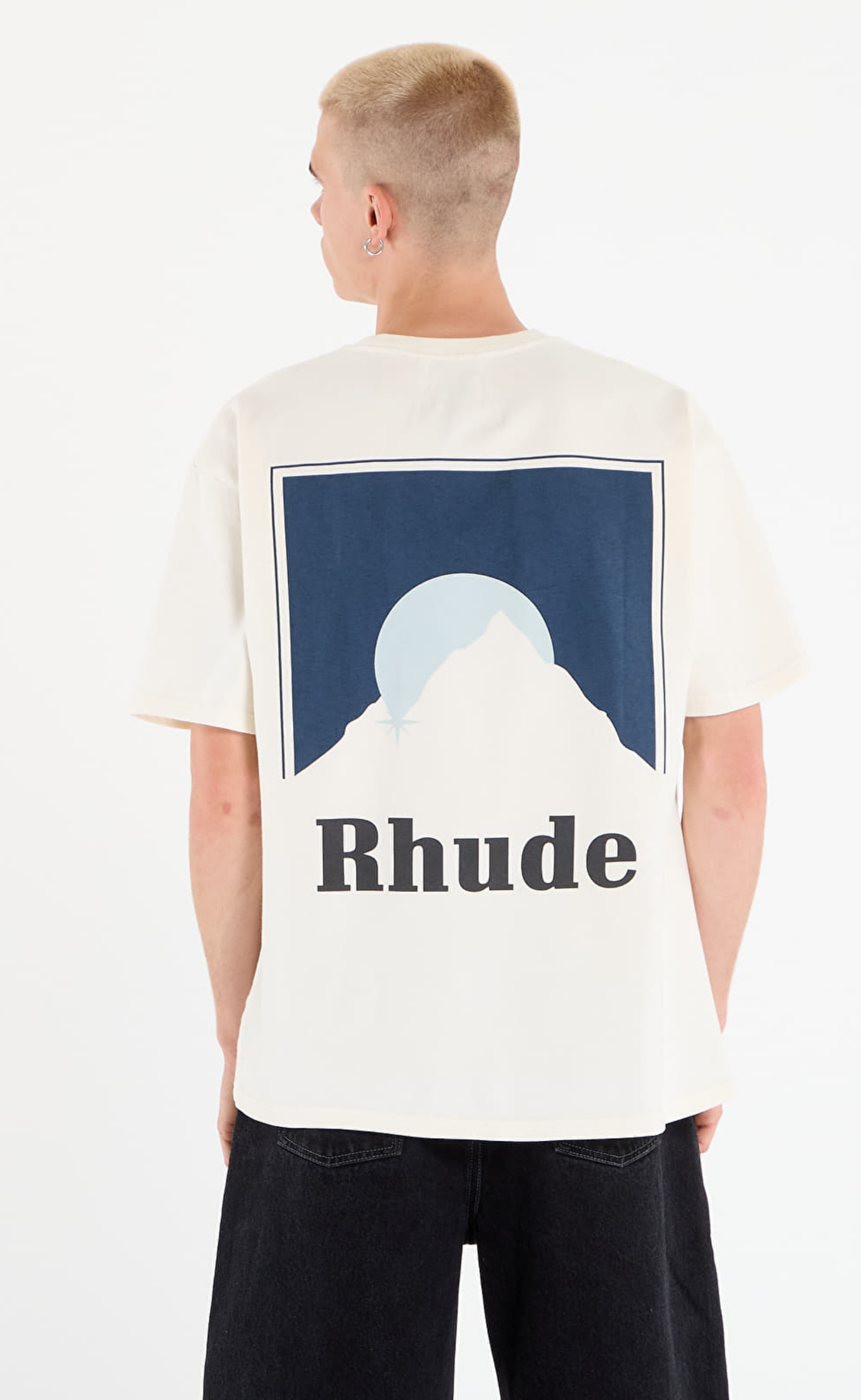 RHUDE MOONLIGHT VINTAGE WHITE T-SHIRT