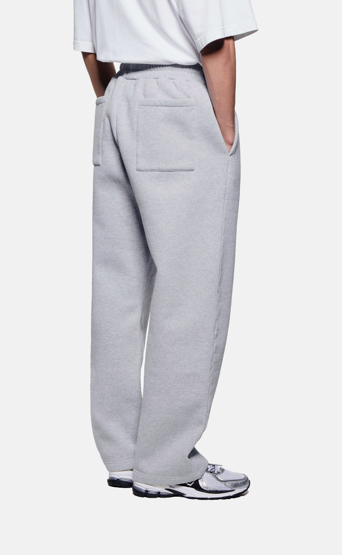 UNIFORM WIDE LEG GREY SWEATPANTS