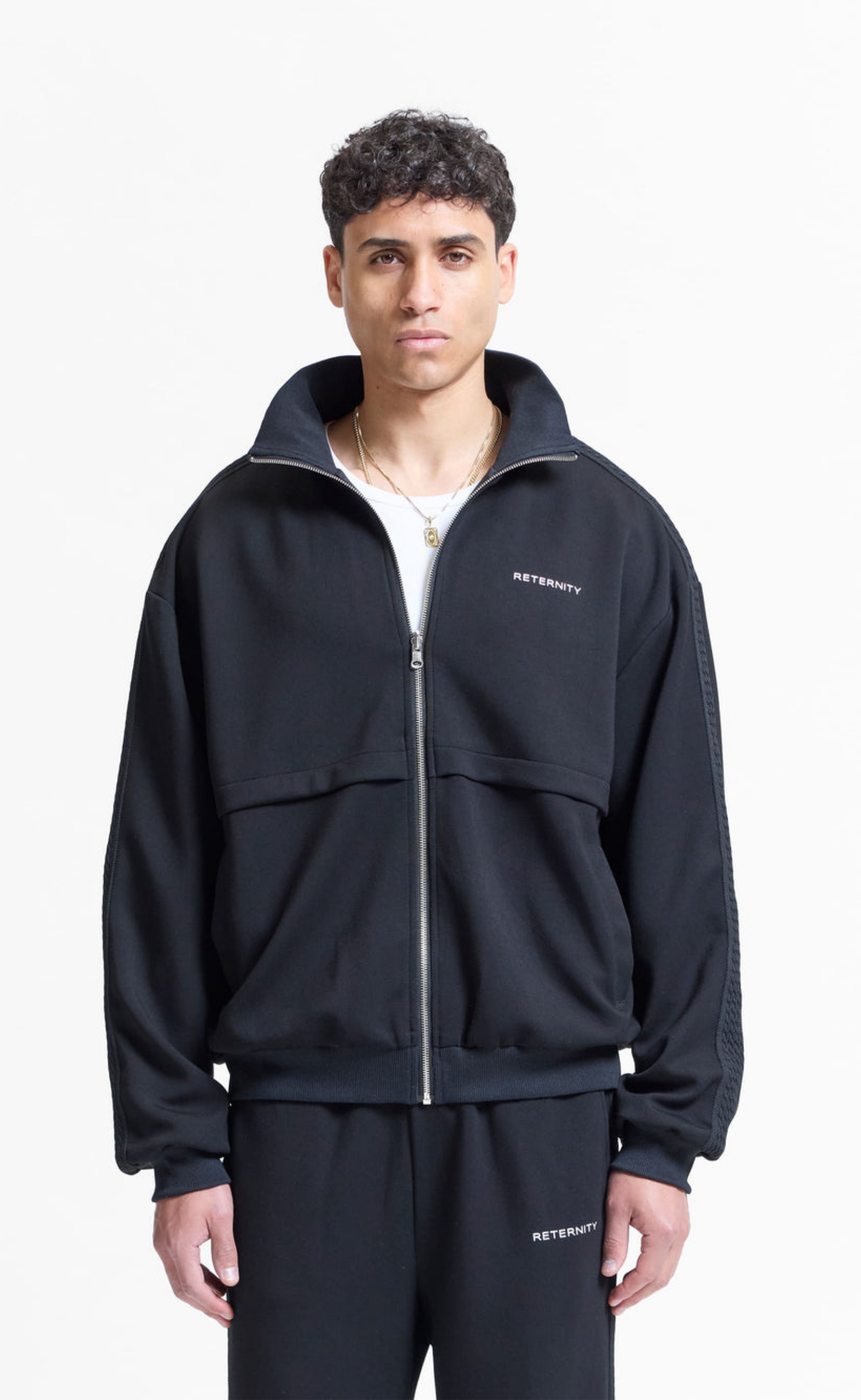 STUDIO REVERSIBLE TRACK BLACK JACKET