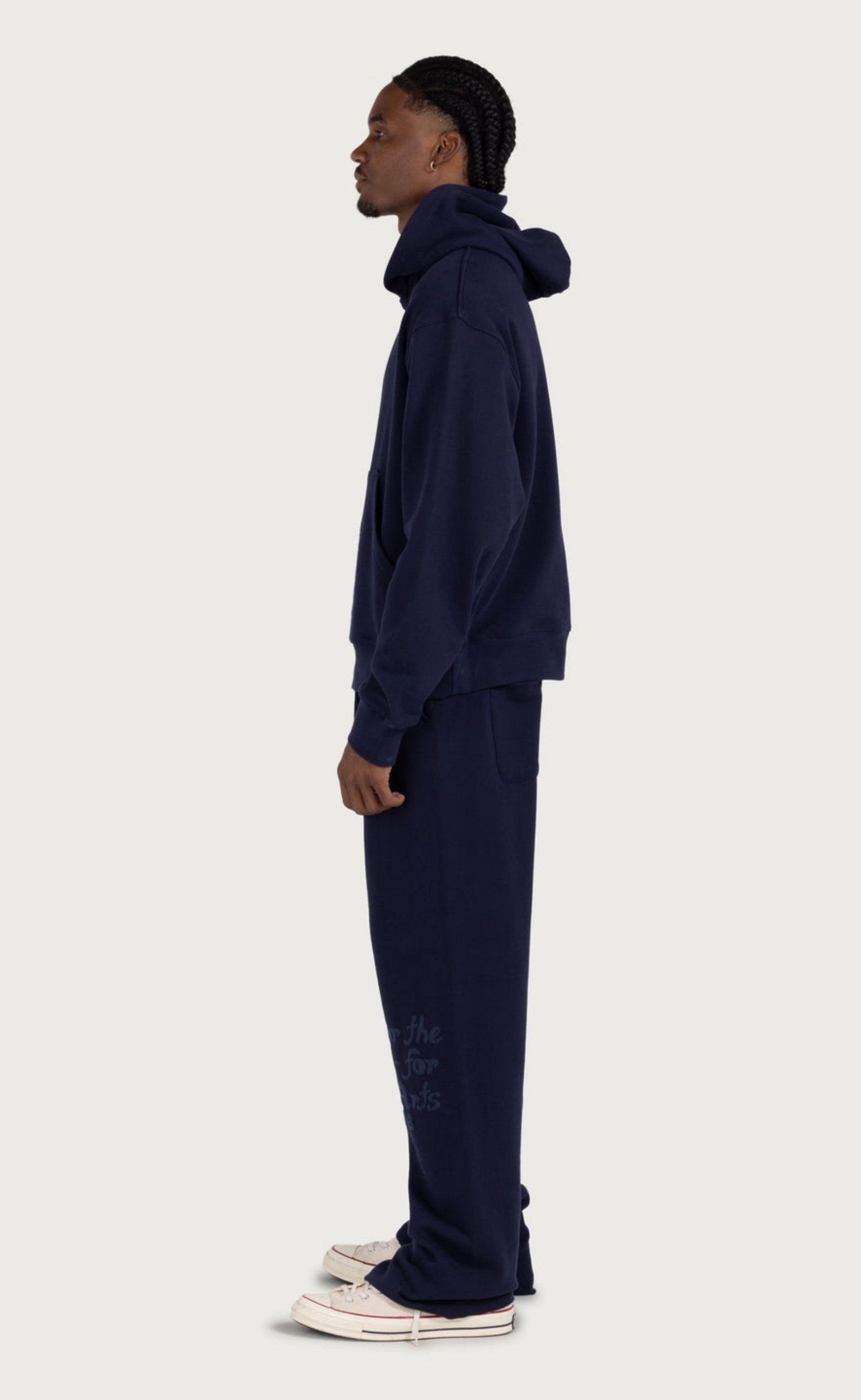 REVERSE NAVY SWEATPANTS