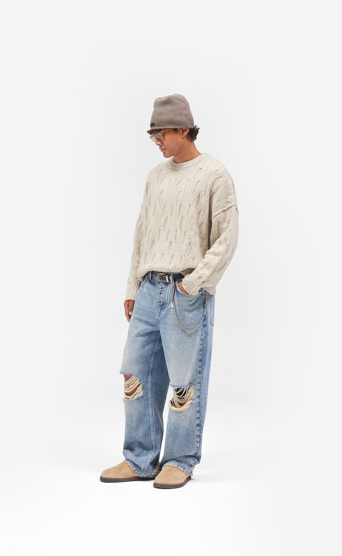 R3 BAGGY MOSS BLUE JEANS