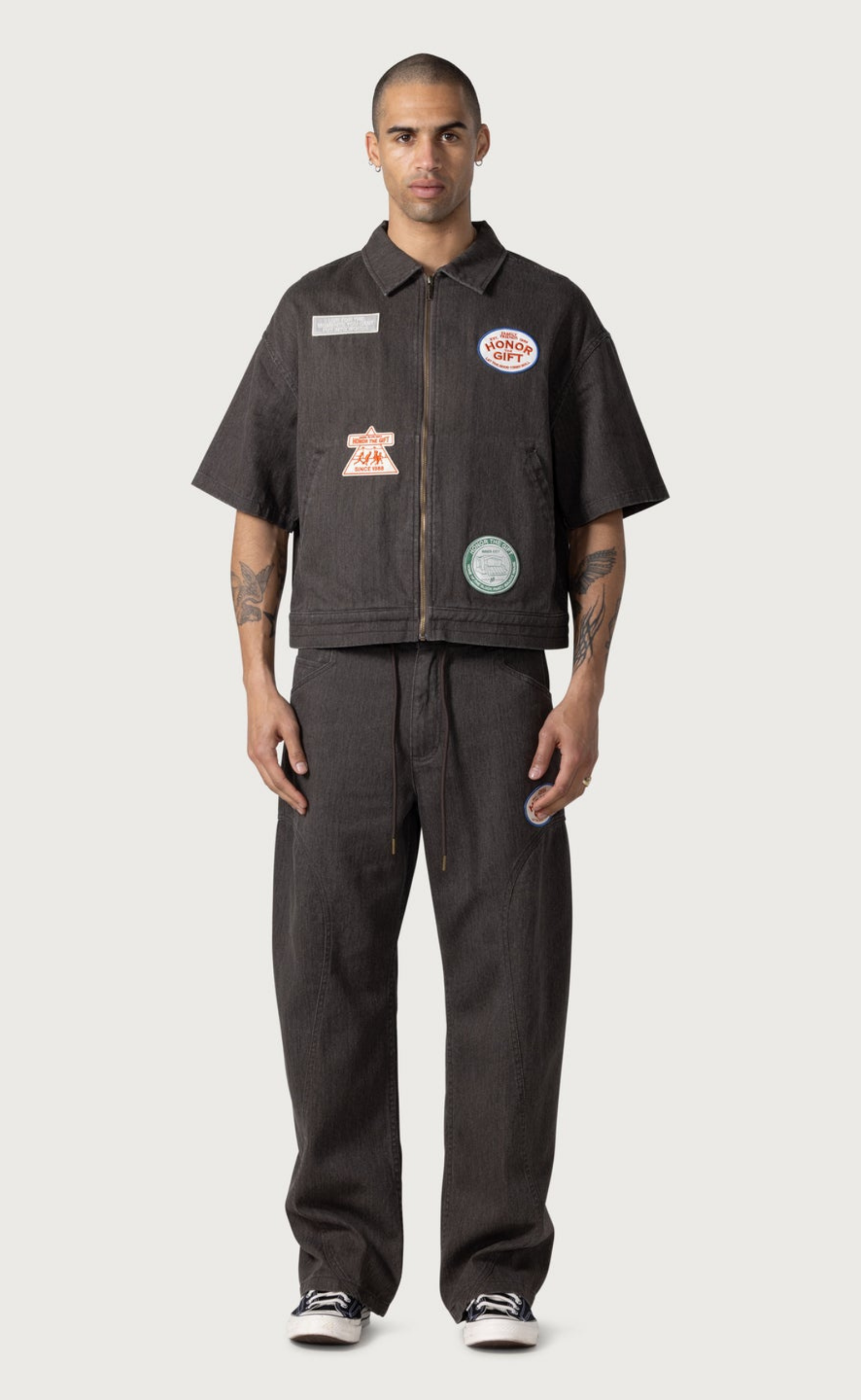 TWILL PARTY BLACK PANTS