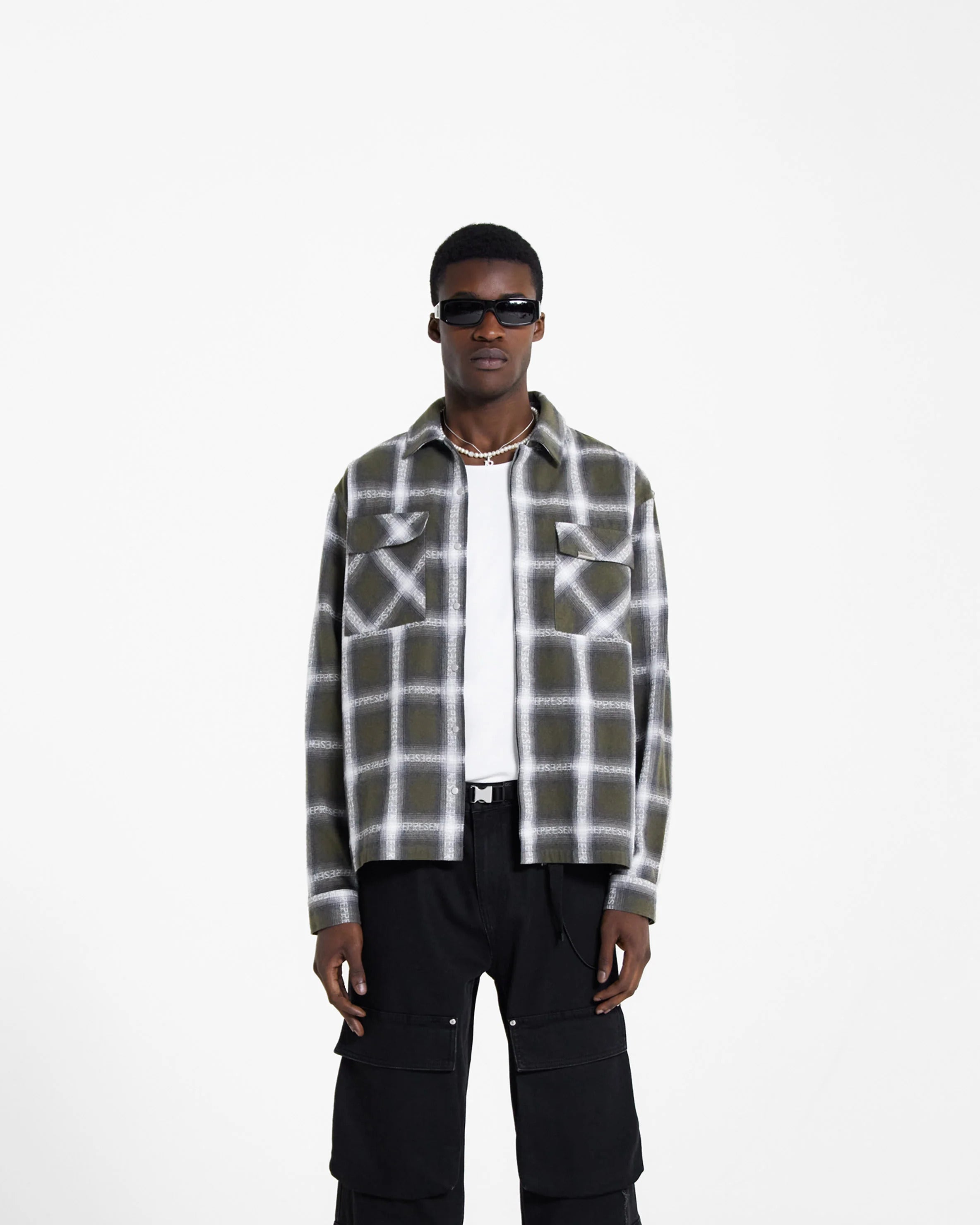 OLIVE FLANNEL SHIRT