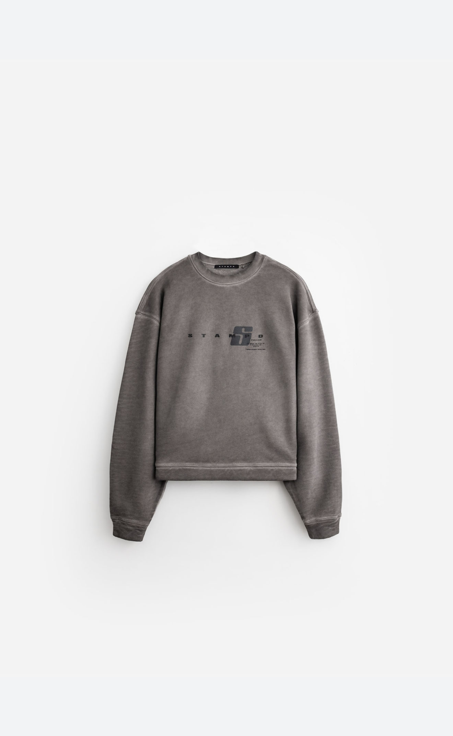S24 TRANSIT CROPPED ROCK TAUPE CREW NECK