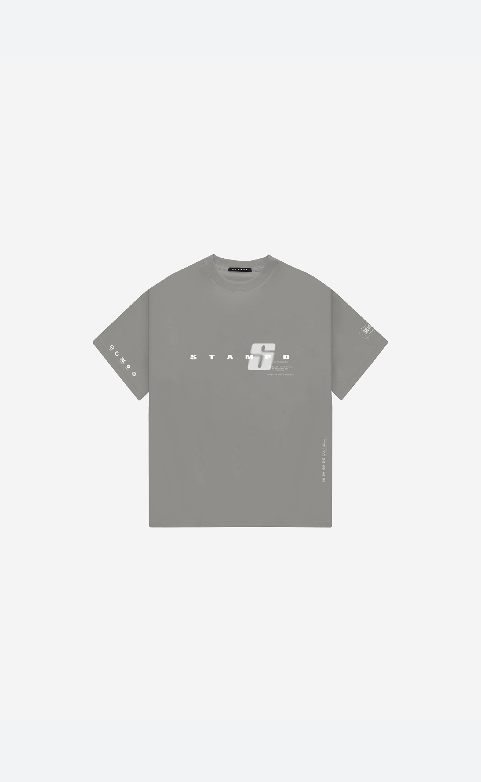S24 GARMENT DYED TRANSIT ASH GREY TEE