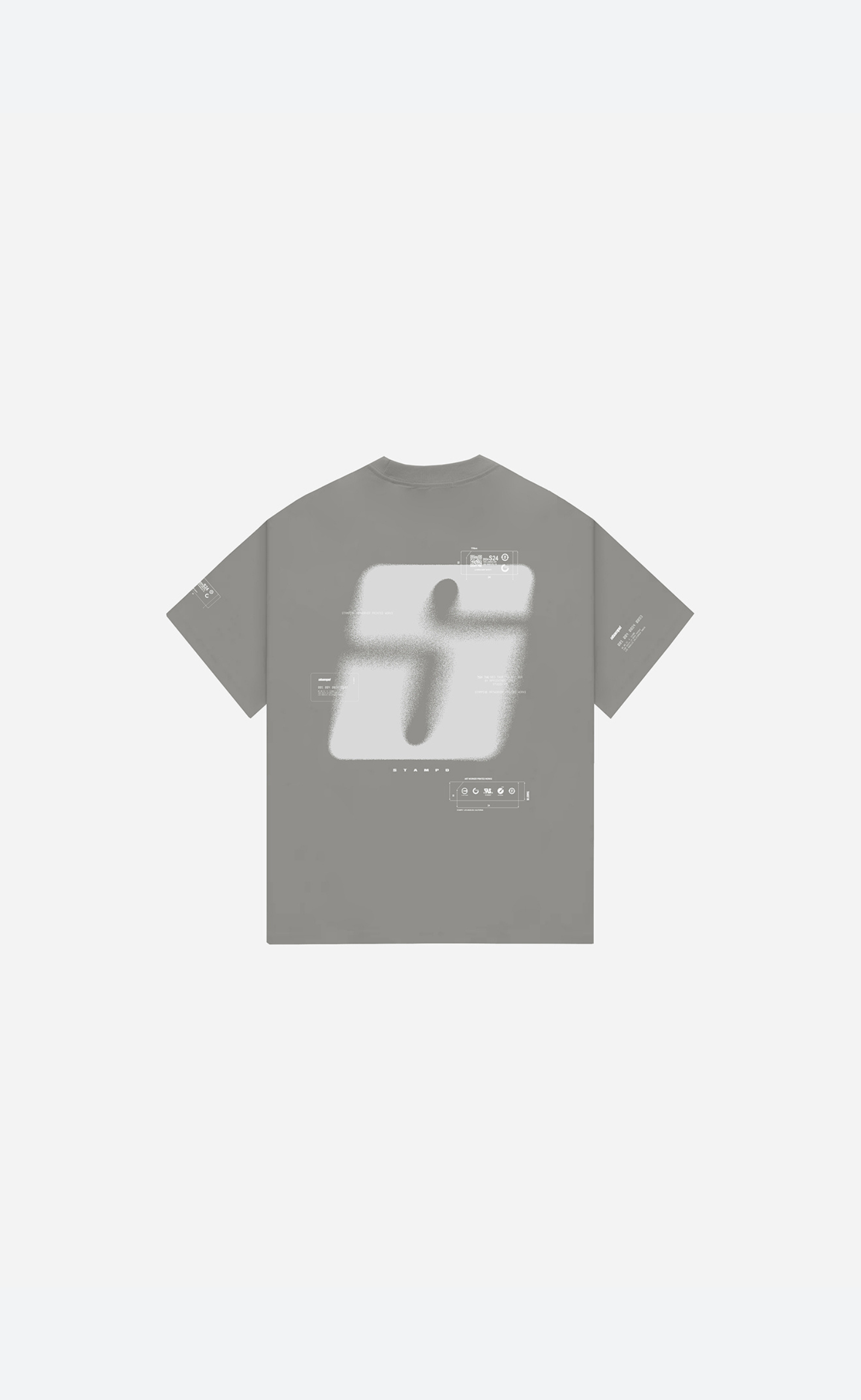 S24 GARMENT DYED TRANSIT ASH GREY TEE