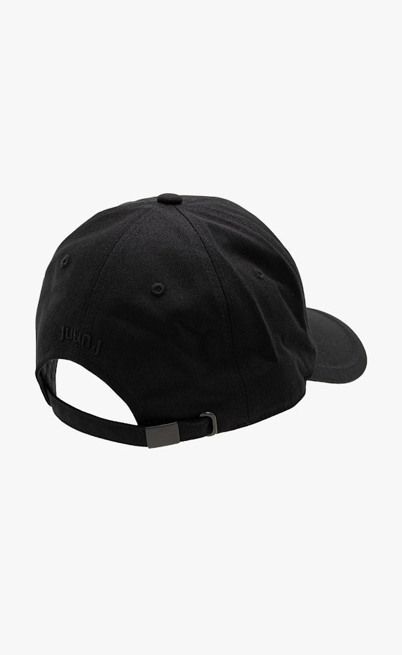 COTTON LOGO BALL BLACK HAT