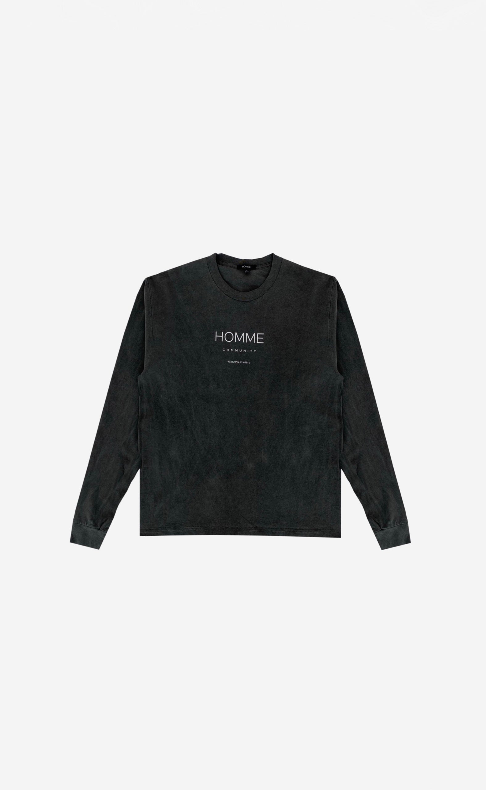 HOMME Community VINTAGE LONG SLEEVE CHARCOAL