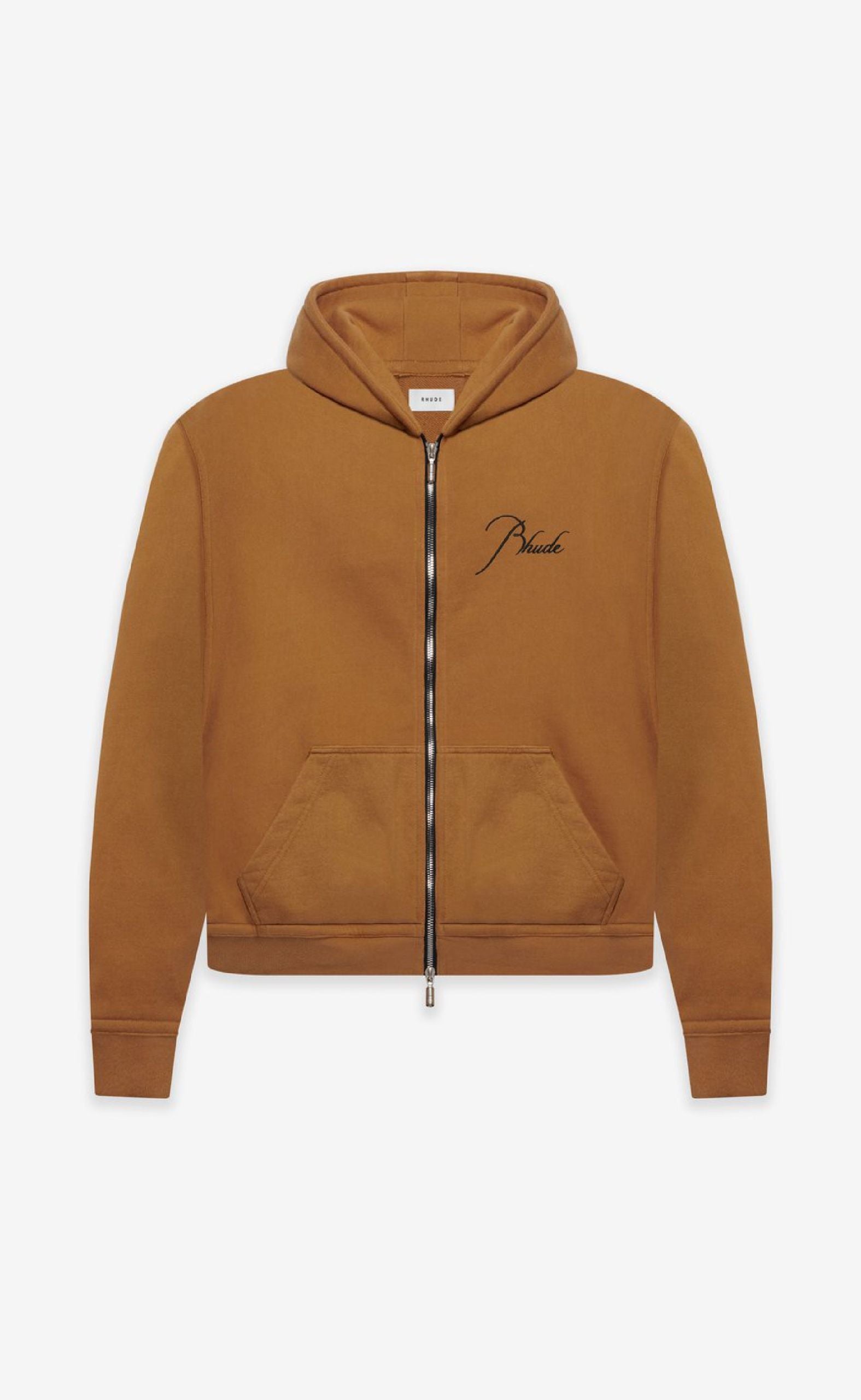 TAN ZIP UP HOODIE