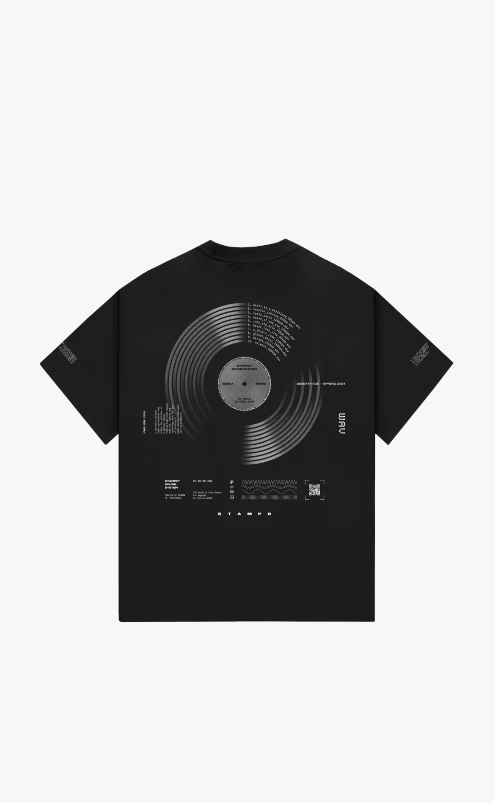 STAMPD SOUND SYSTEM RELAXED BLACK T-SHIRT