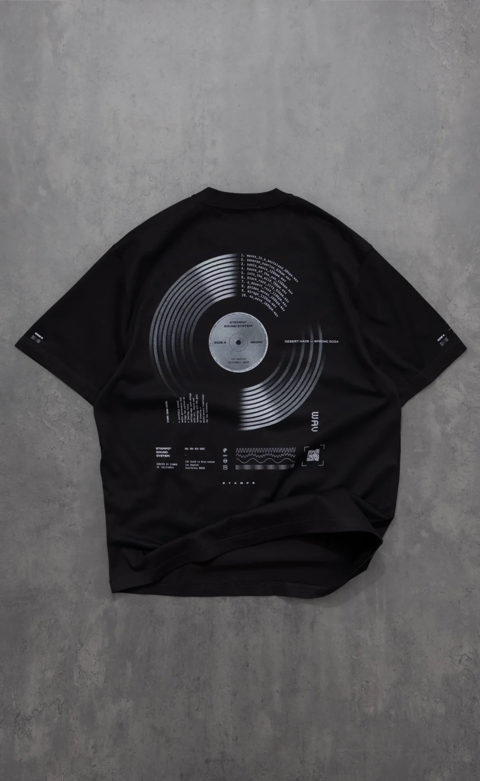 STAMPD SOUND SYSTEM RELAXED BLACK T-SHIRT