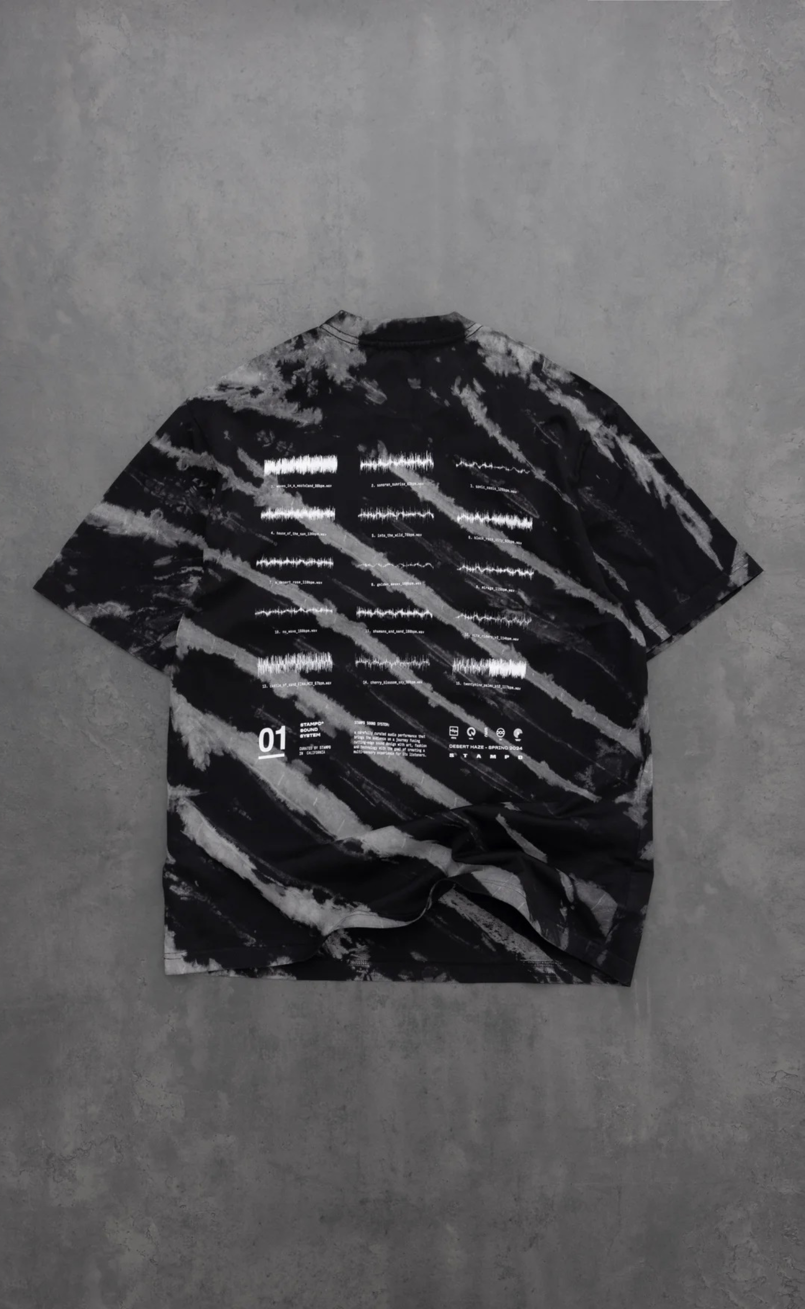 STAMPD SOUND SYSTEM RELAXED ZEBRA TIE DYE T-SHIRT
