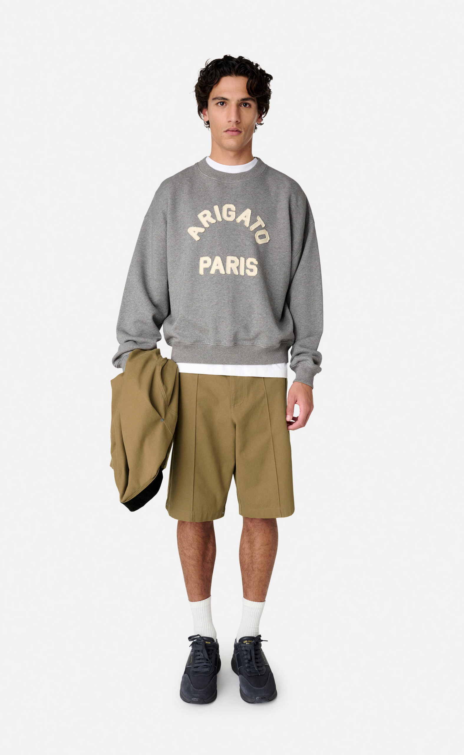 PARIS GREY MELANGE CREWNECK