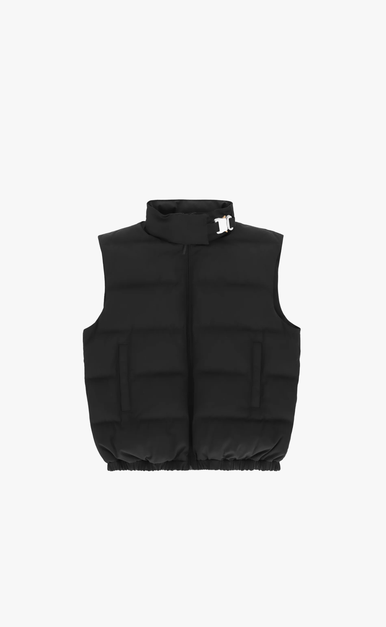 BUCKLE PUFFER BLACK VEST