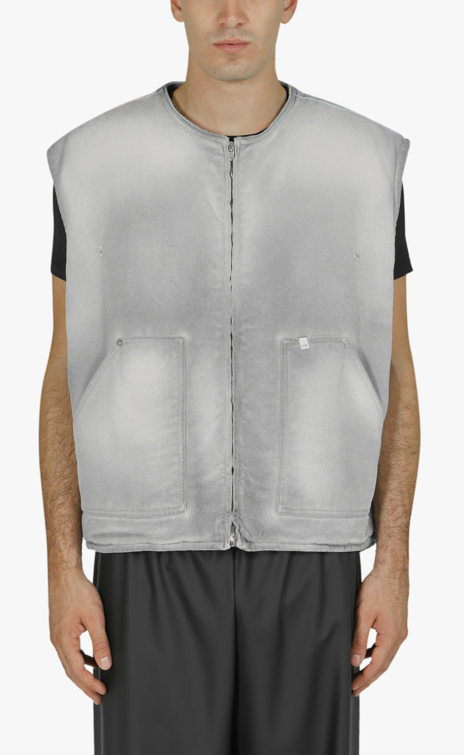 OVERDYED WORK GRAY VEST