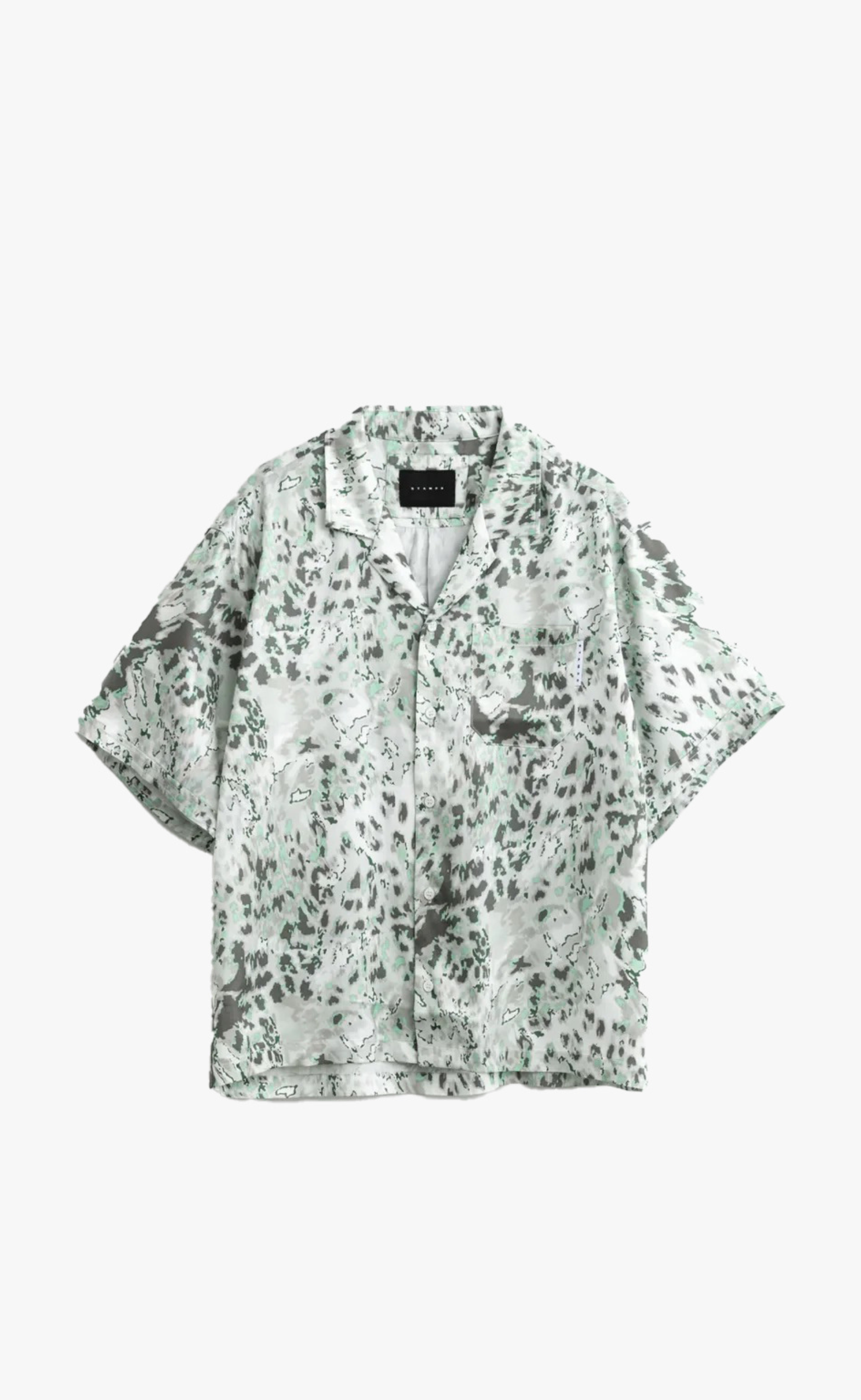 CAMP COLLAR OCEAN LEOPARD SHIRT