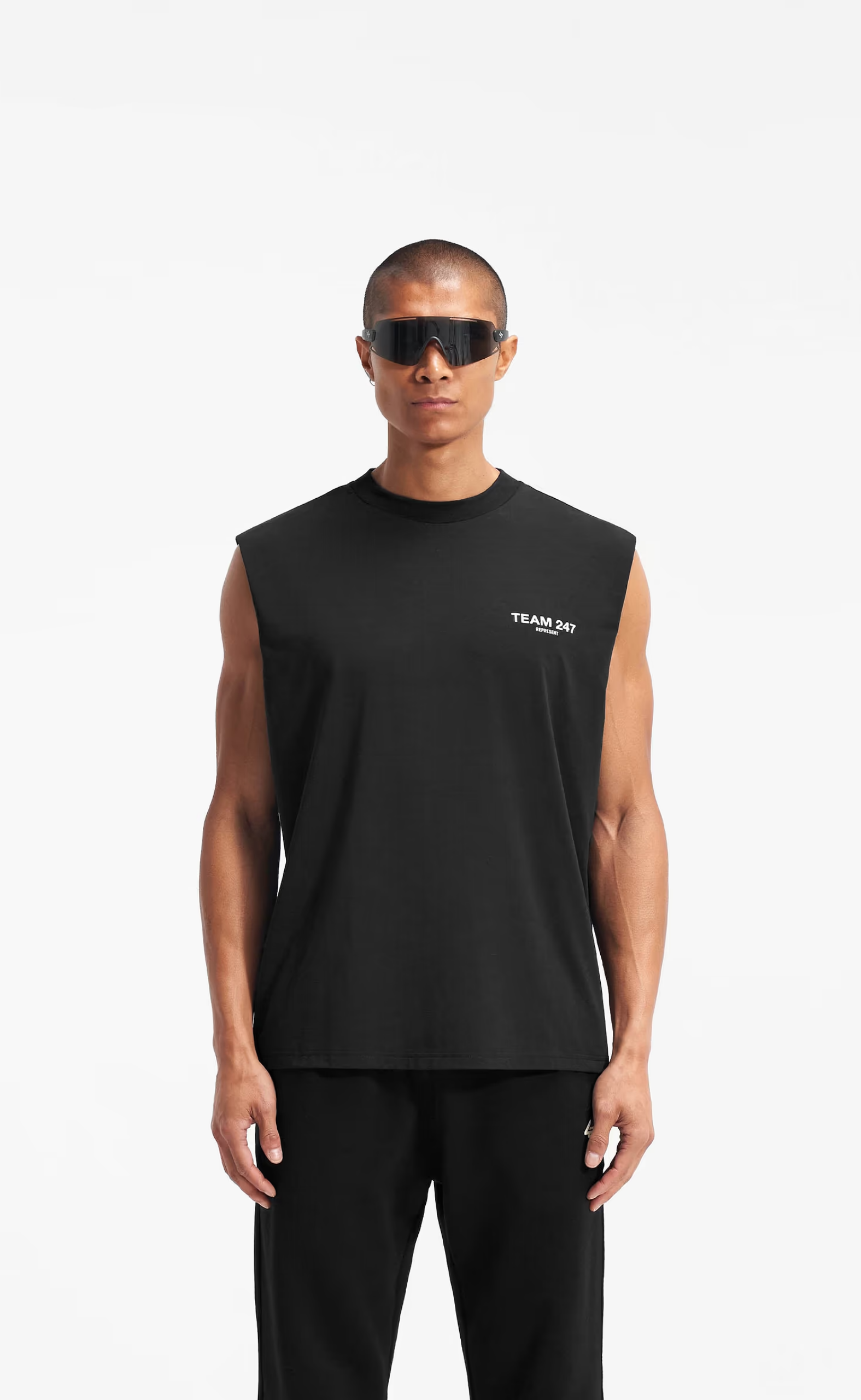 TEAM 247 OVERSIZED JET BLACK TANK TOP