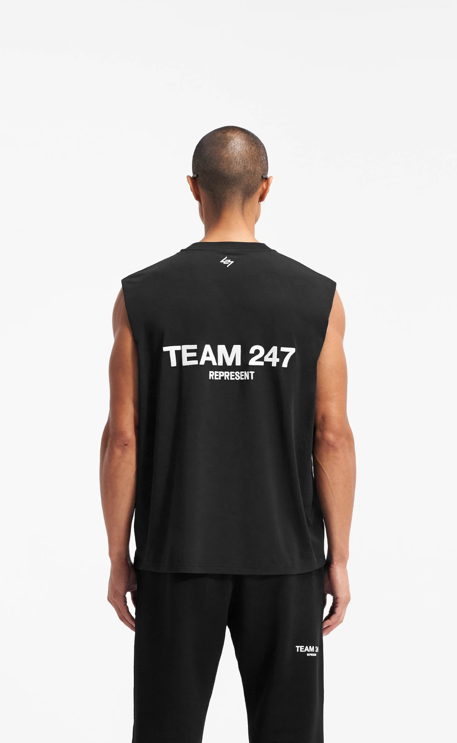 TEAM 247 OVERSIZED JET BLACK TANK TOP
