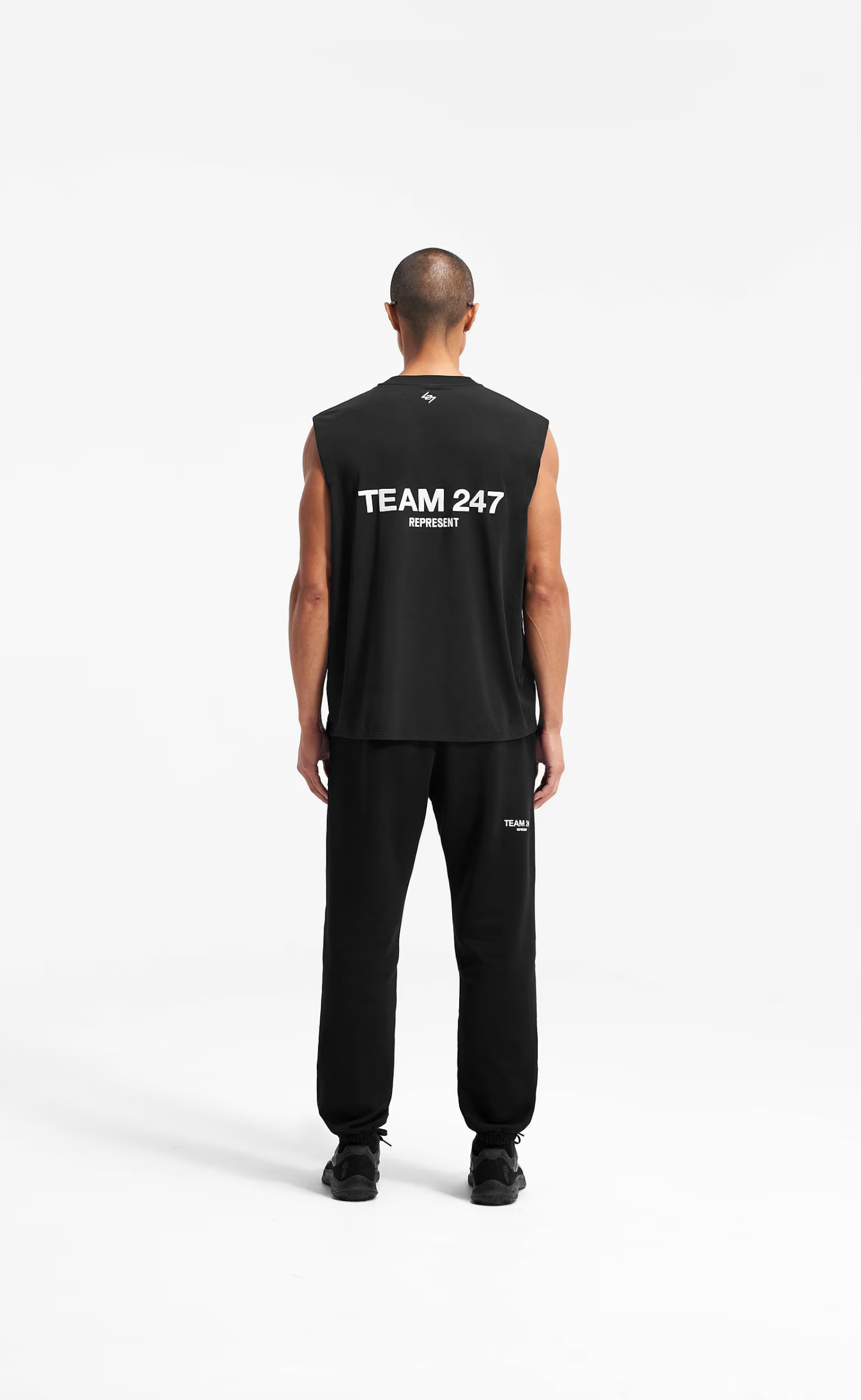 TEAM 247 OVERSIZED JET BLACK TANK TOP