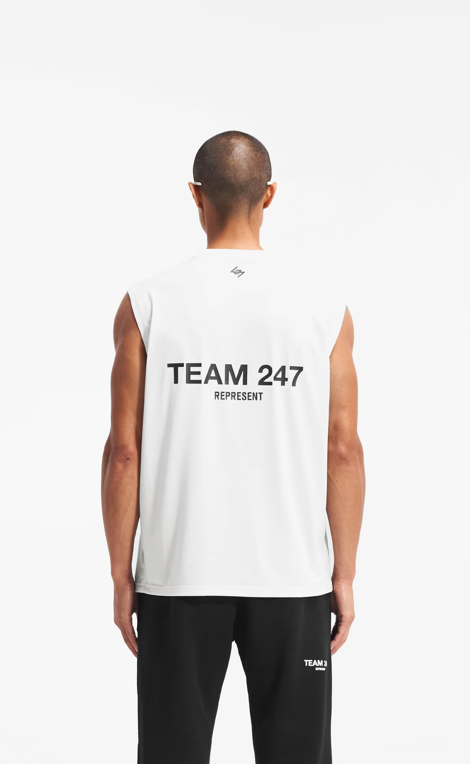 TEAM 247 OVERSIZED FLAT WHITE TANK TOP