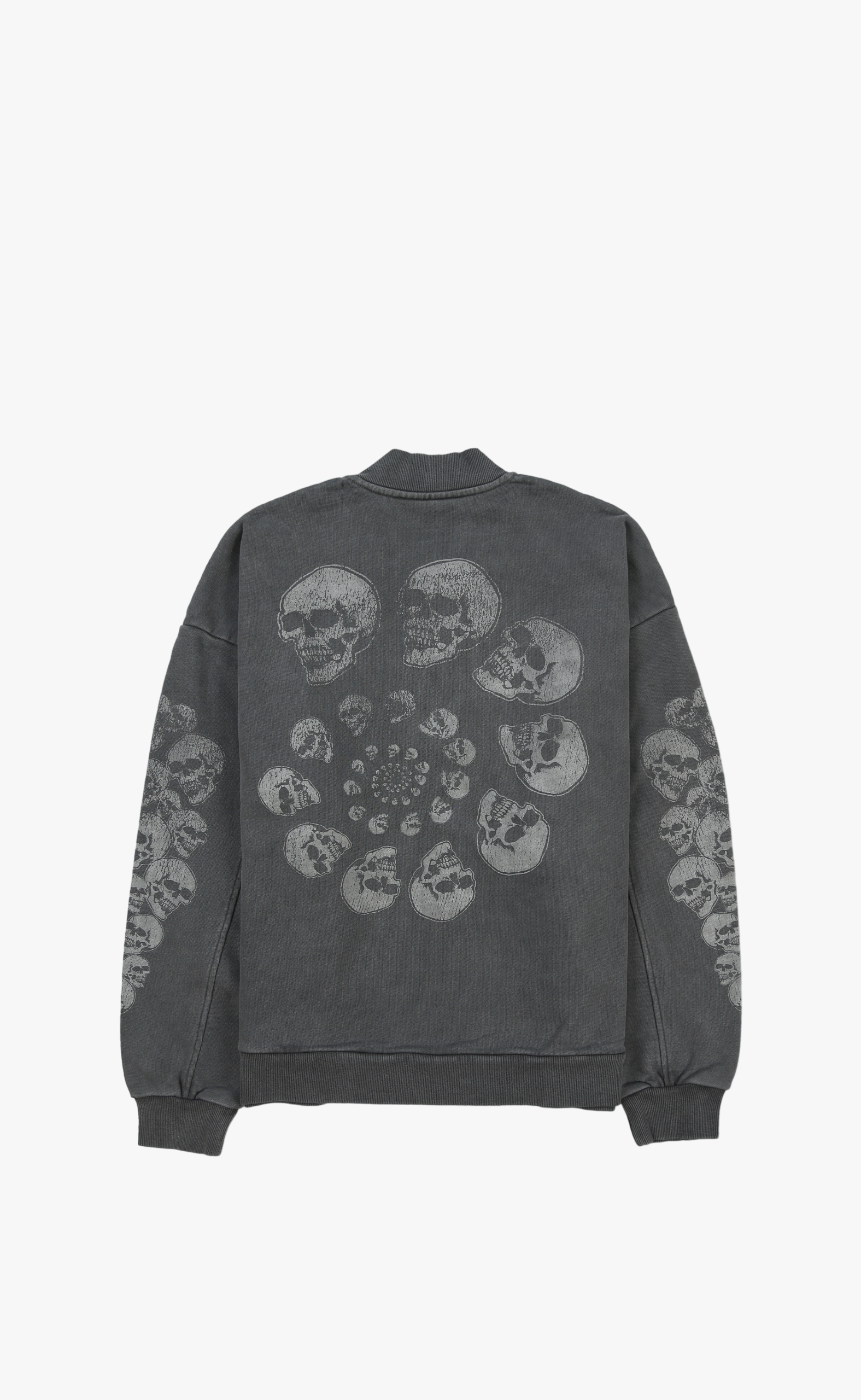 SKULL SPIRAL BLACK QUARTER ZIP