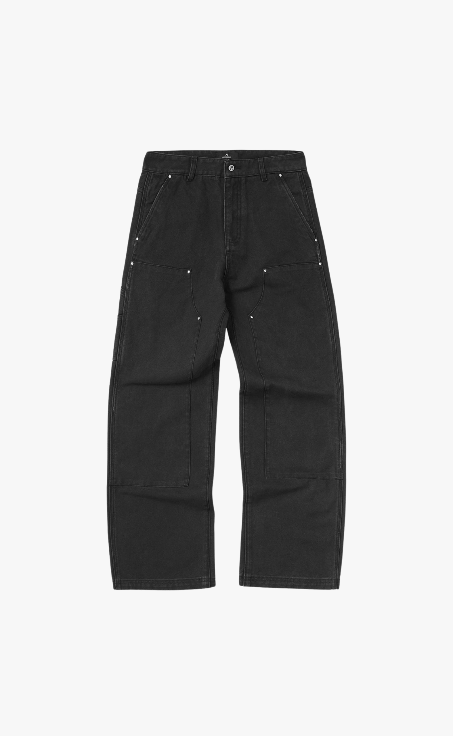 WORKER WASHED BLACK PANTS