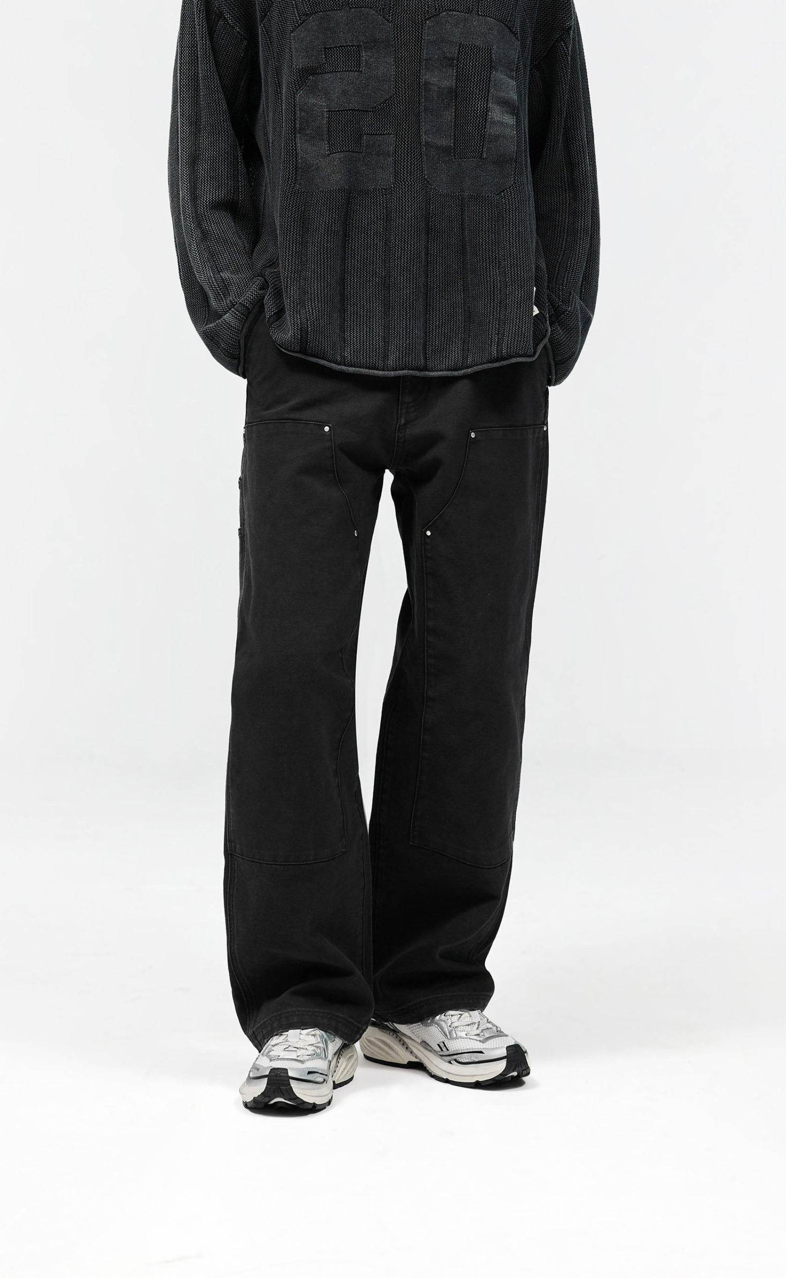 WORKER WASHED BLACK PANTS