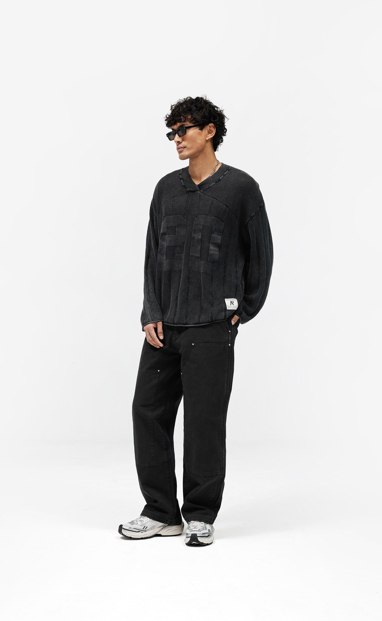 WORKER WASHED BLACK PANTS