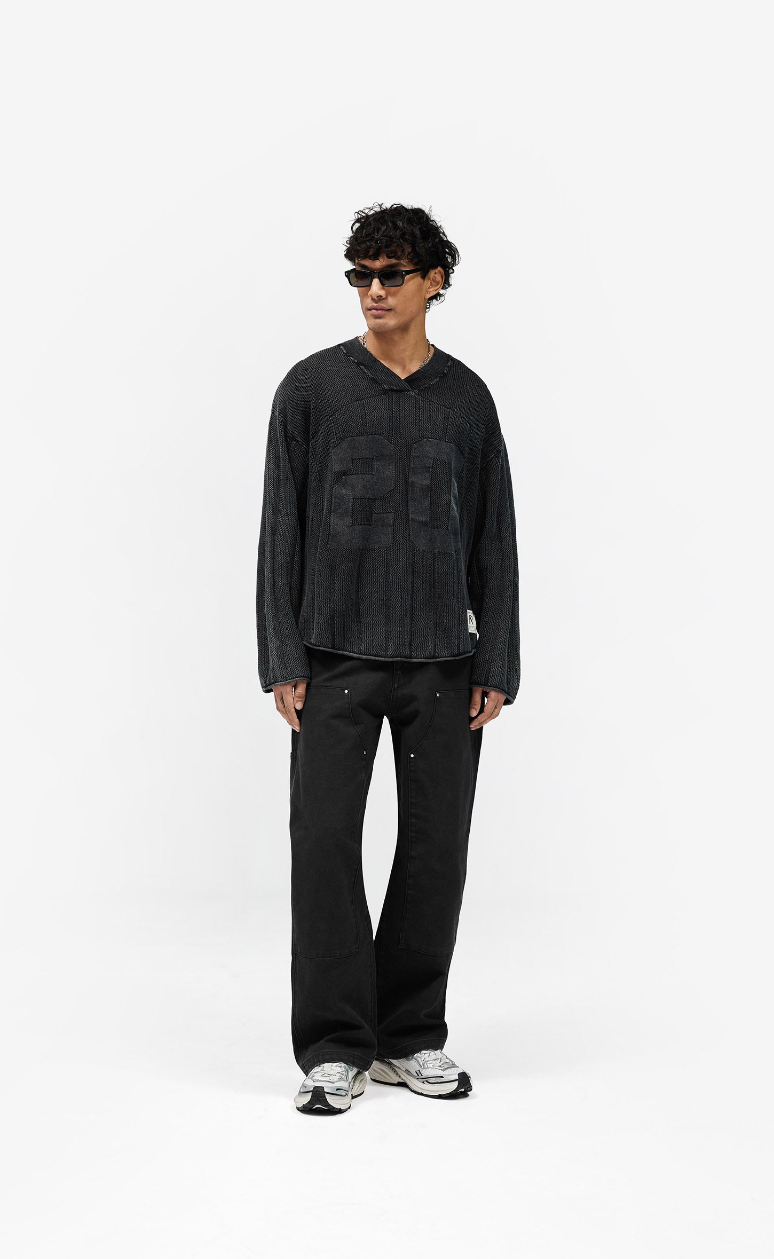 WORKER WASHED BLACK PANTS