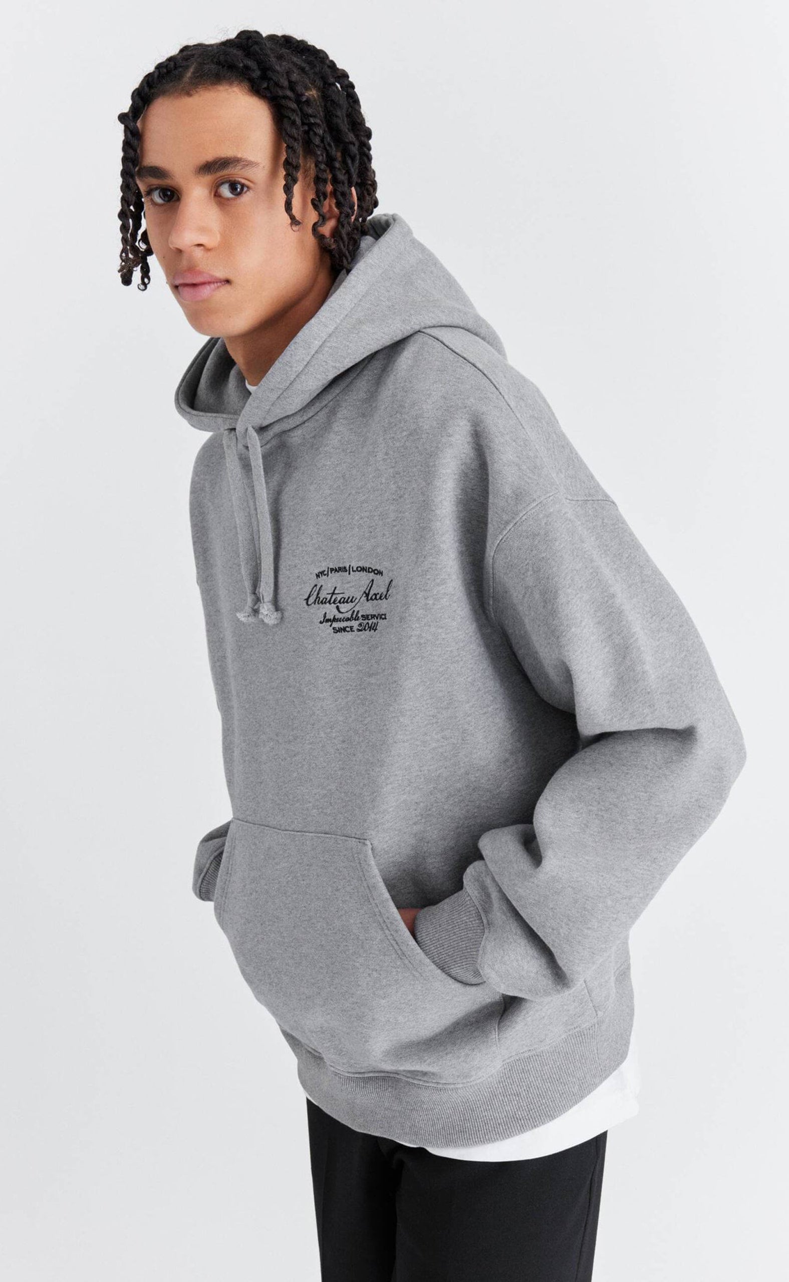 CHATEAU AXEL GREY MELANGE HOODIE