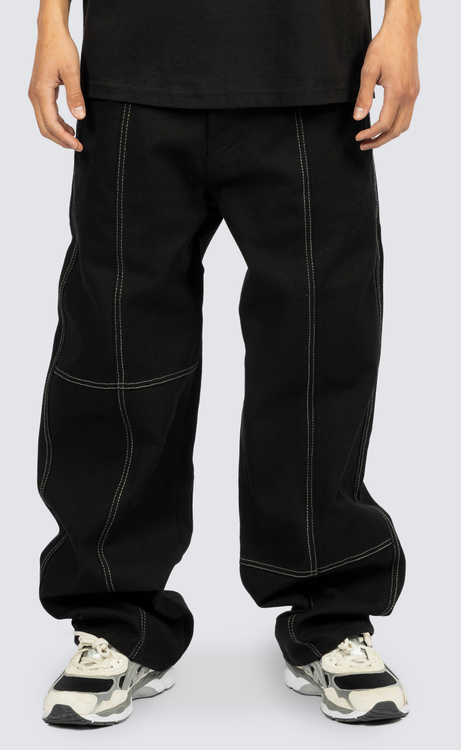 SINFUL BAGGY WORK BLACK JEANS