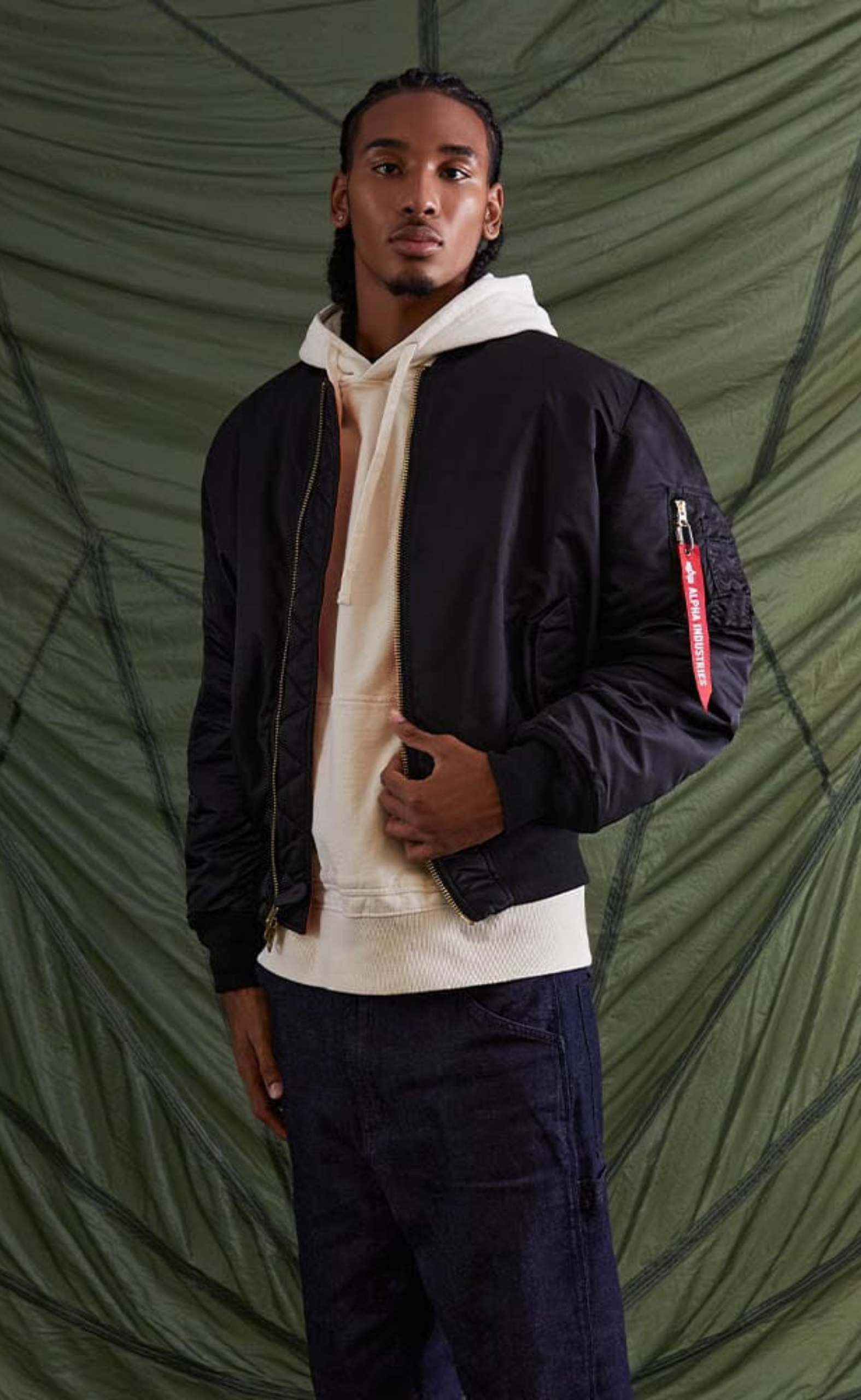 MA-1 BOMBER BLACK JACKET