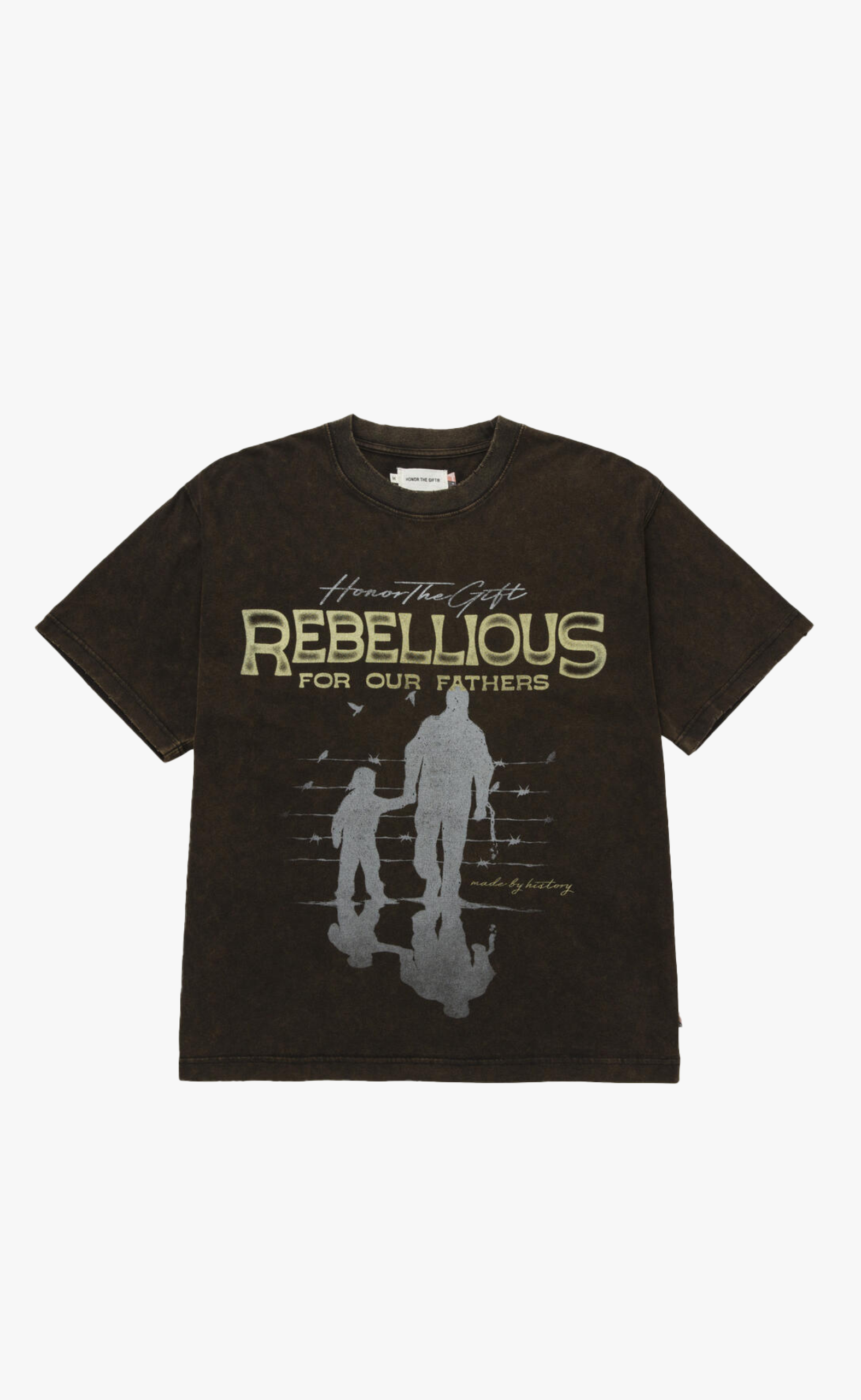 REBELLIOUS FOR OUR FATHERS BLACK T-SHIRT