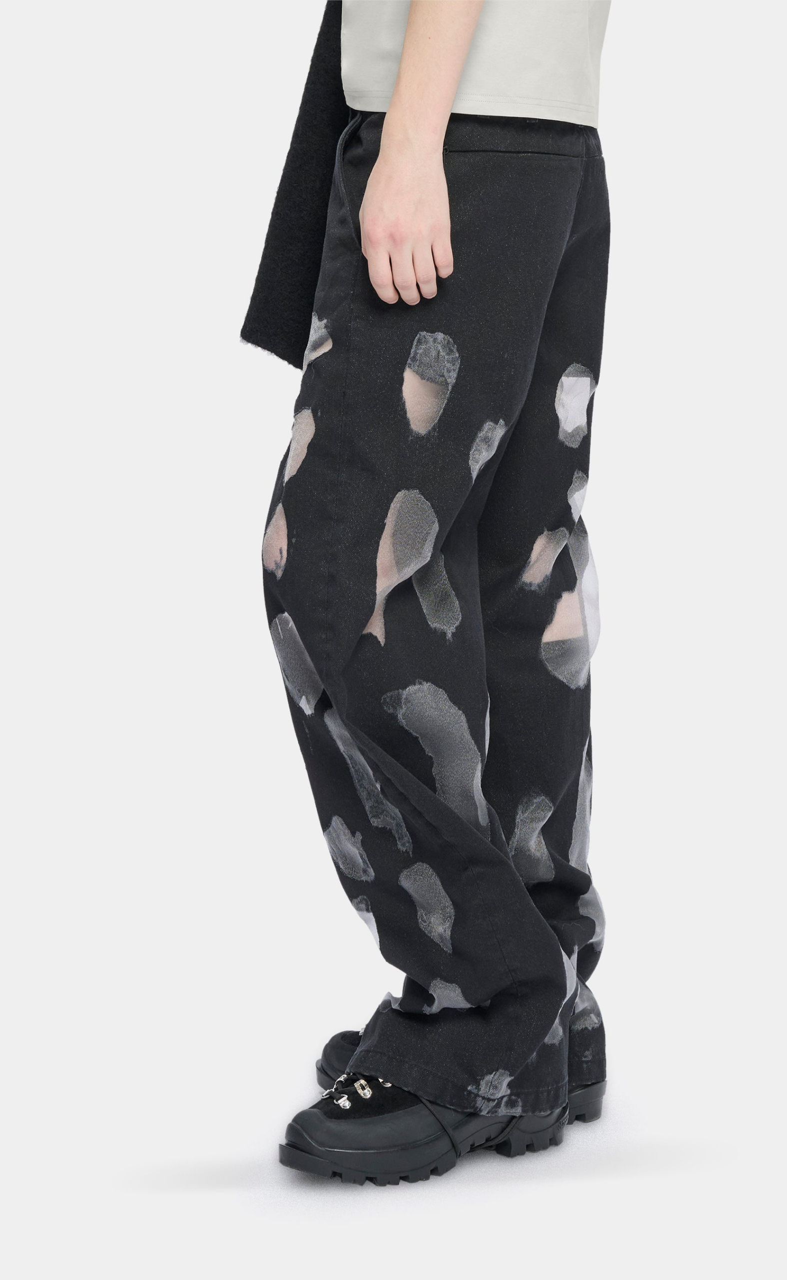 GALLOP DENIM BLACK TROUSERS