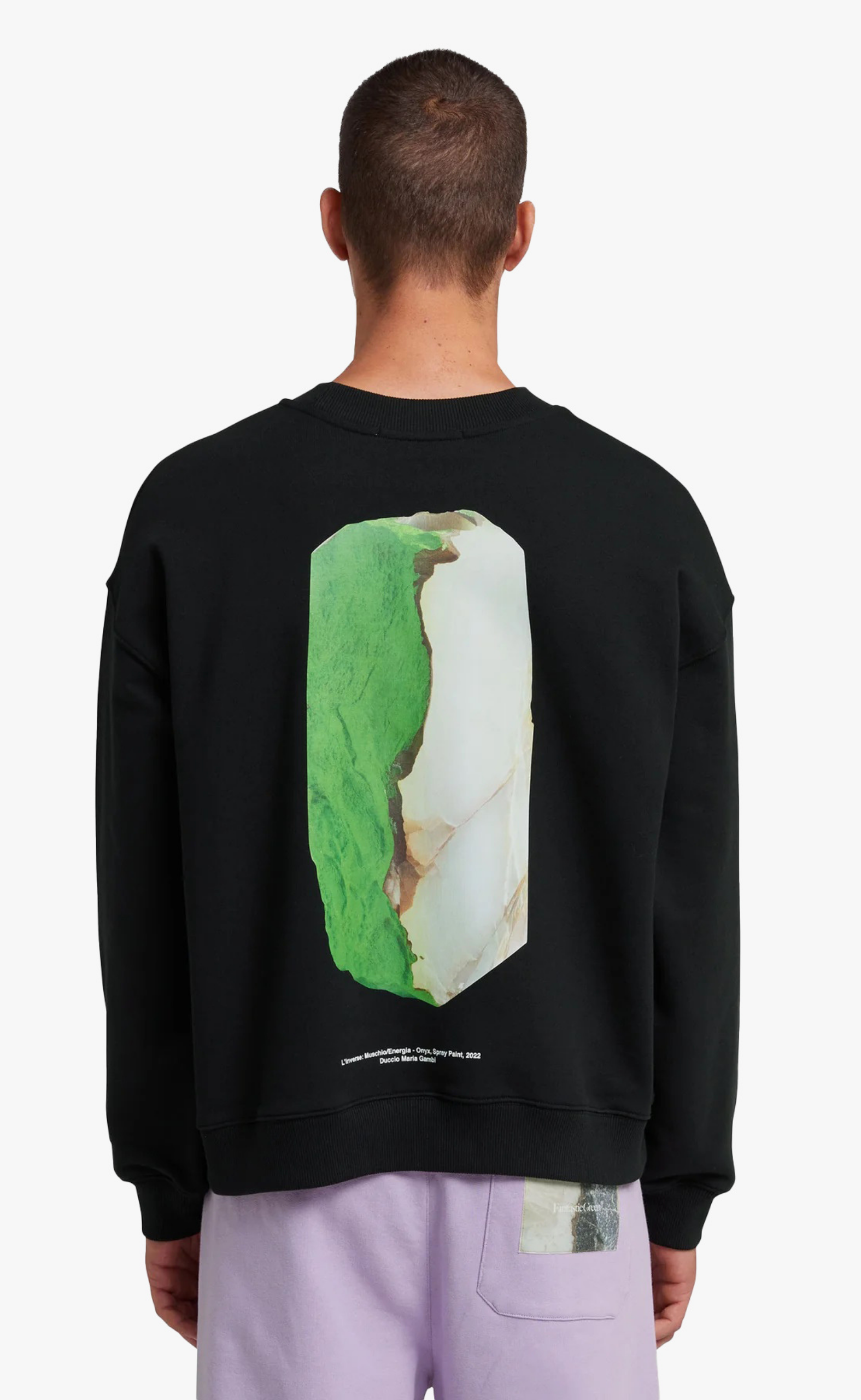 FANTASTIC GREEN INVERSE SERIES BLACK CREWNECK