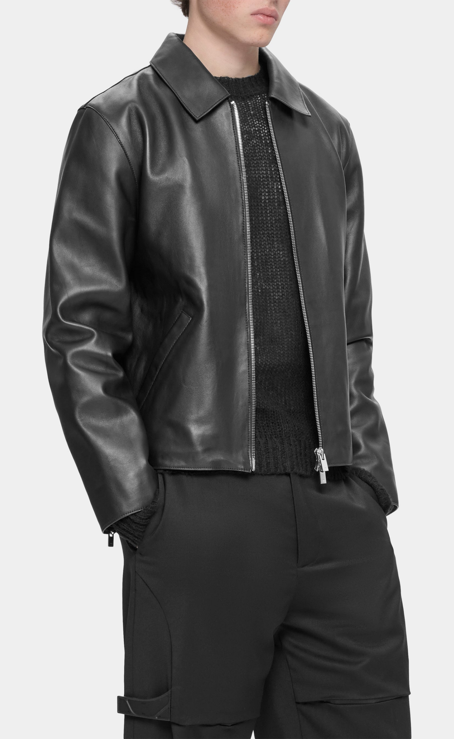 RADIANT LEATHER BLACK JACKET