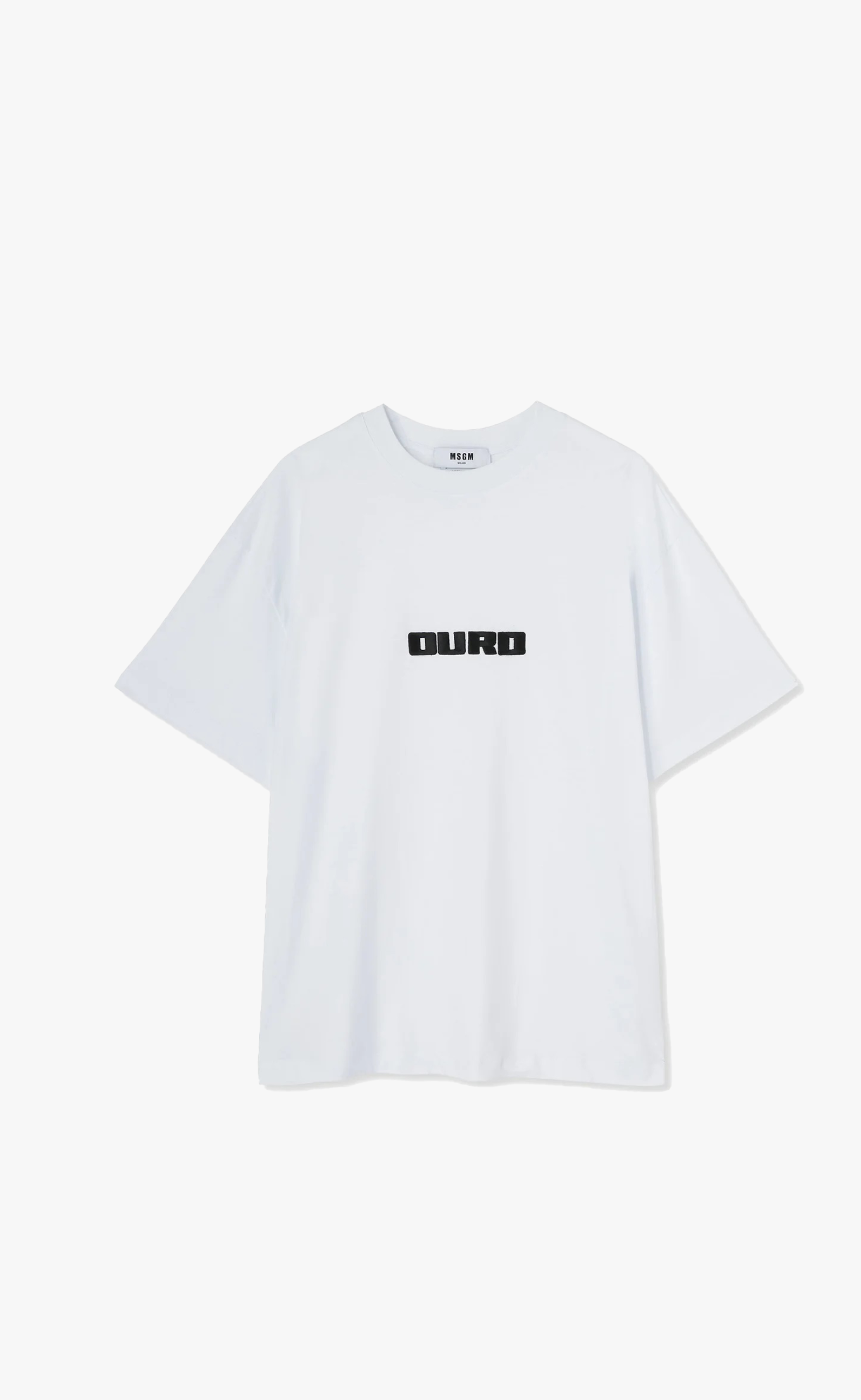  EMBROIDERED DURO OPTICAL WHITE T-SHIRT