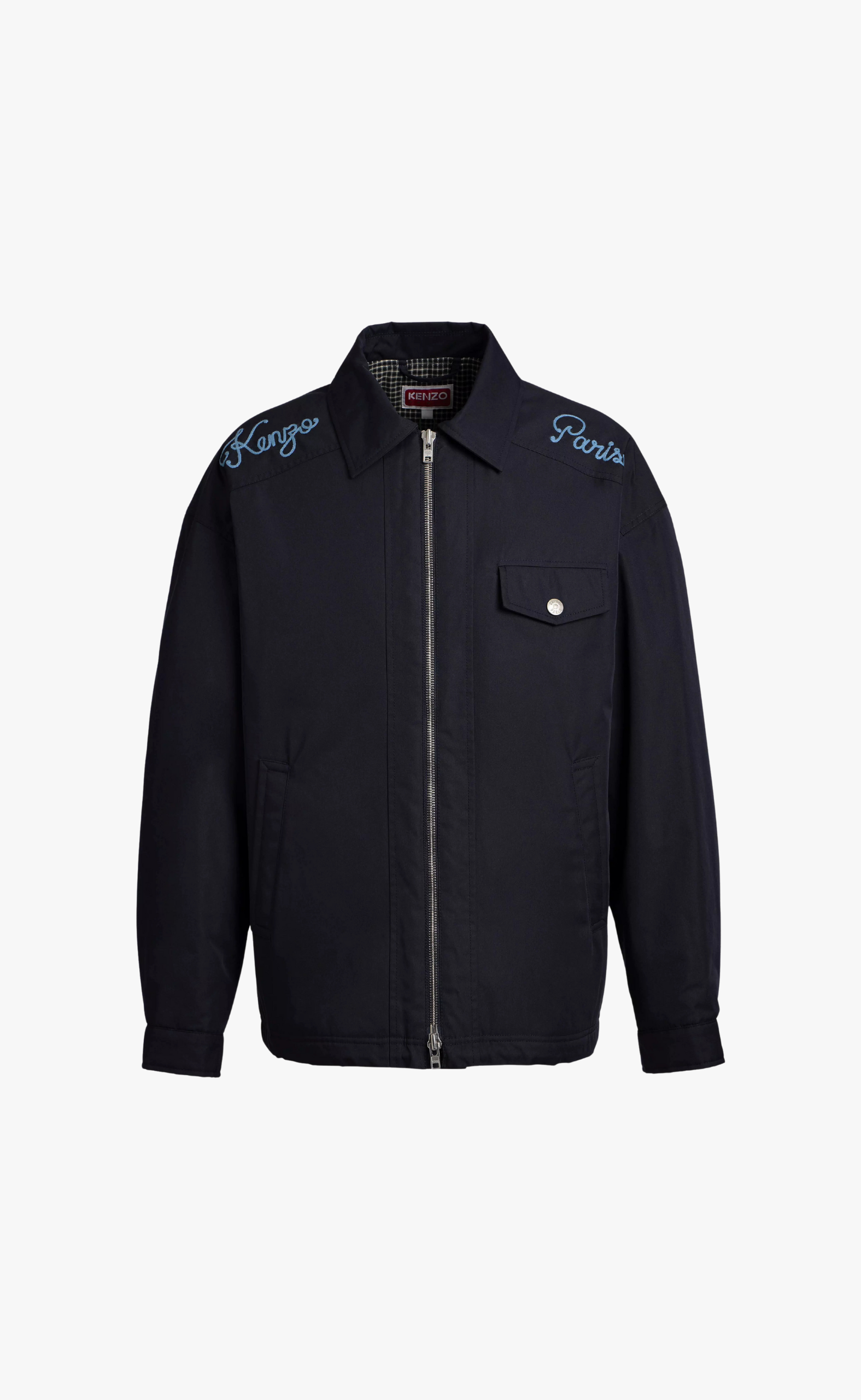 KENZO PARIS CHAINSTITCH COACH BLUE BLACK JACKET