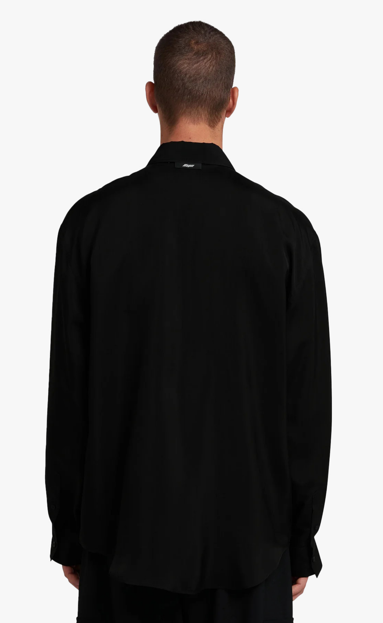 SILK CUPRO BLACK SHIRT