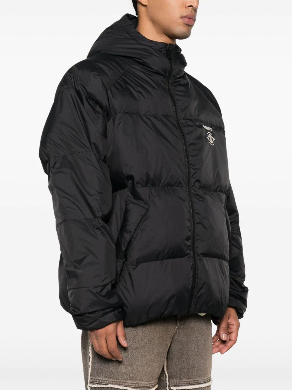 POSTER EYE NYLON PUFFER JACKET BLACK ECR