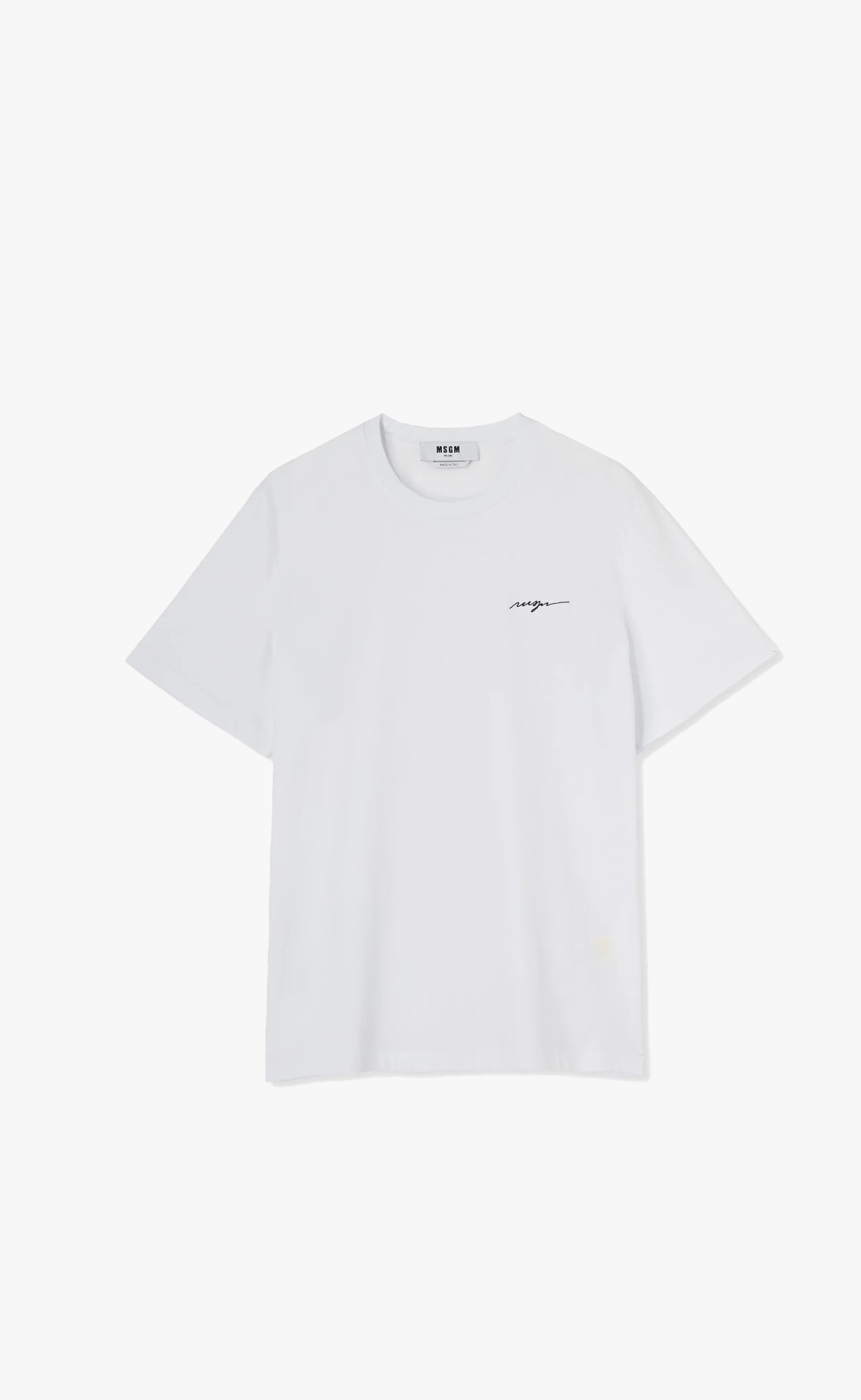  EMBROIDERED CURSIVE LOGO OFF WHITE T-SHIRT