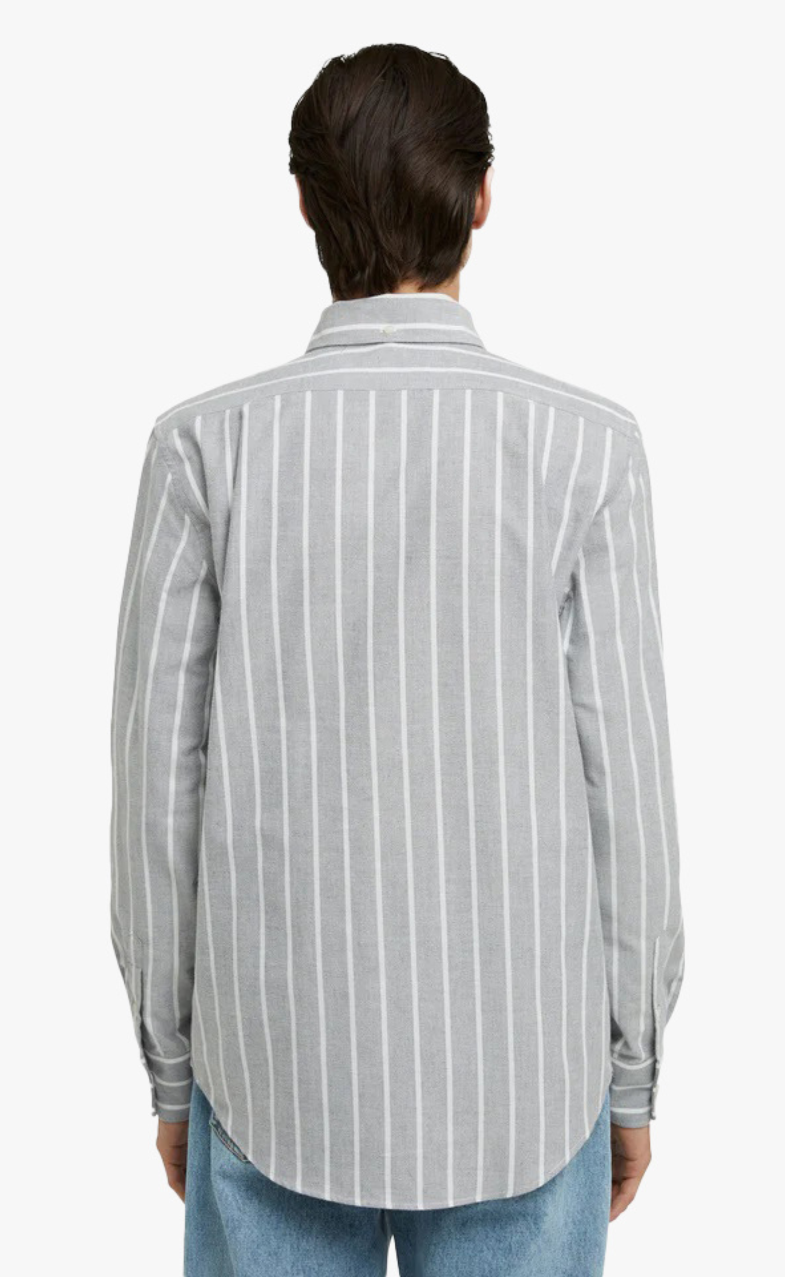 STRIPED OXFORT GREY SHIRT