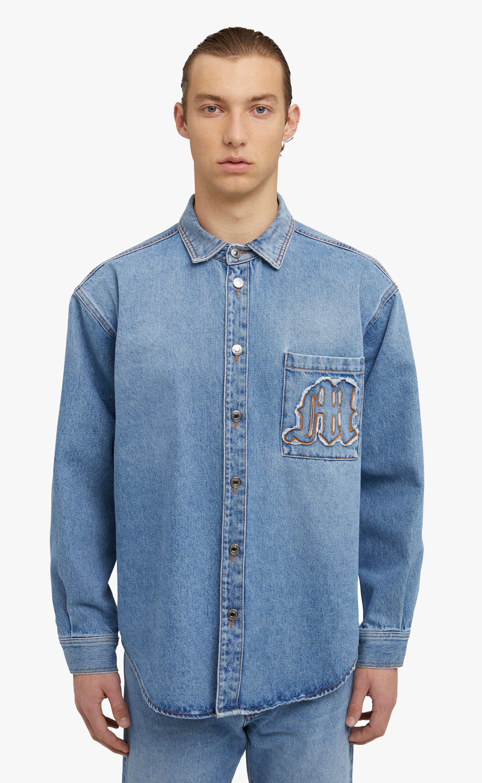 DENIM WASH LIGHT BLUE SHIRT