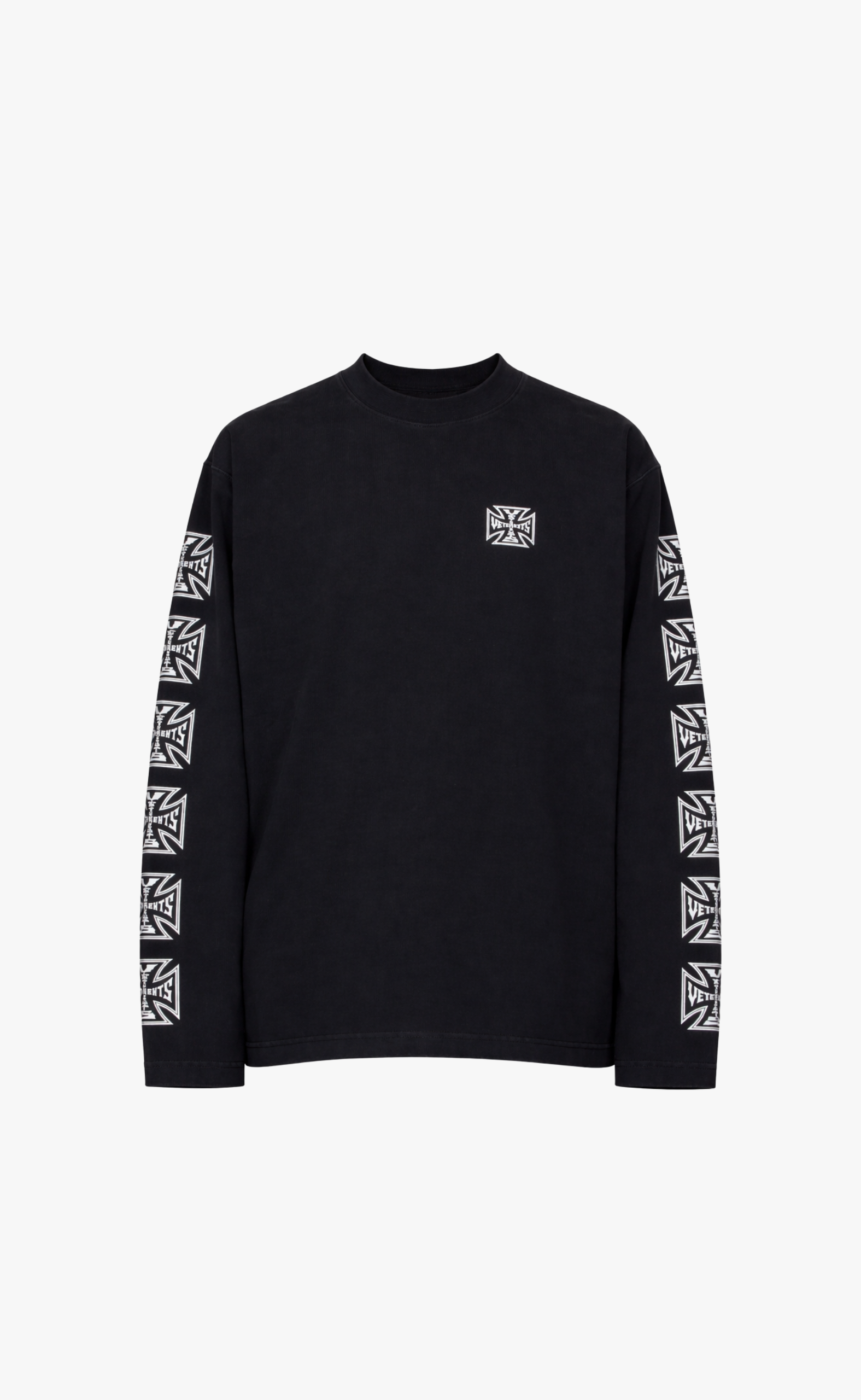 BIKER CROSS BLACK LONGSLEEVE