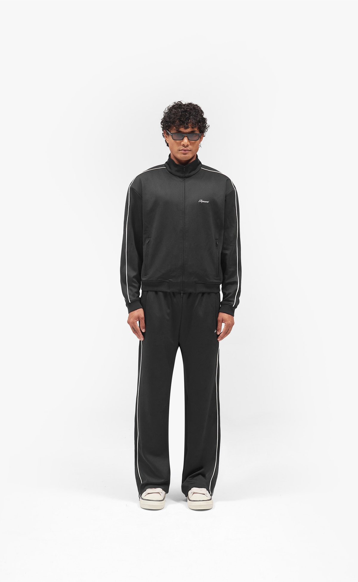TAPED TRACK BLACK SWEATPANTS