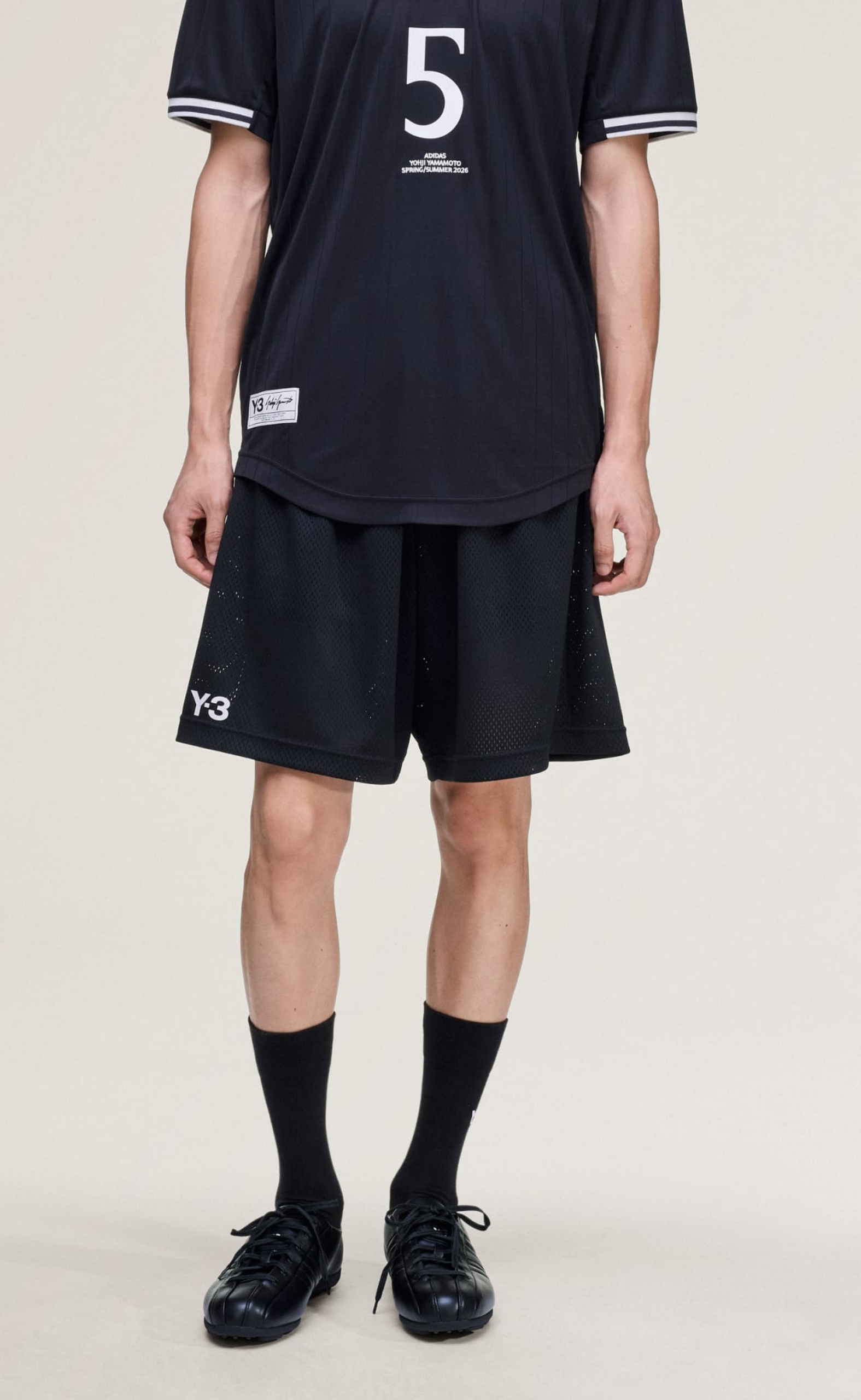 Y-3 MESH BLACK SHORTS