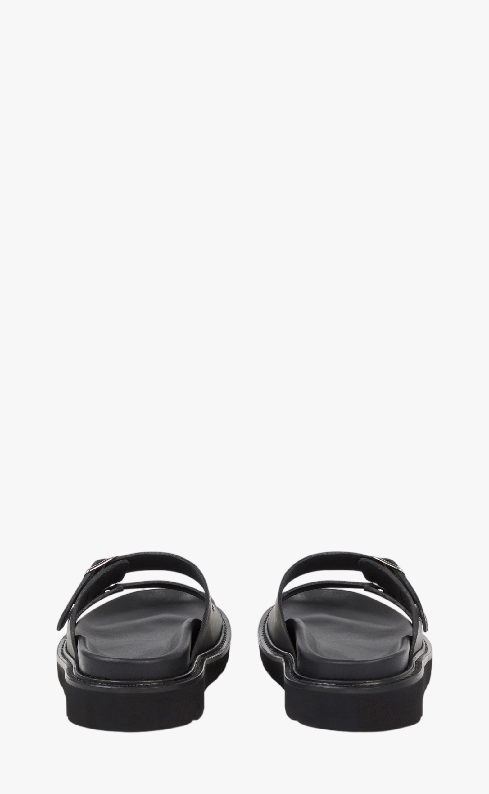 KENZO LEATHER BLACK SLIPPERS