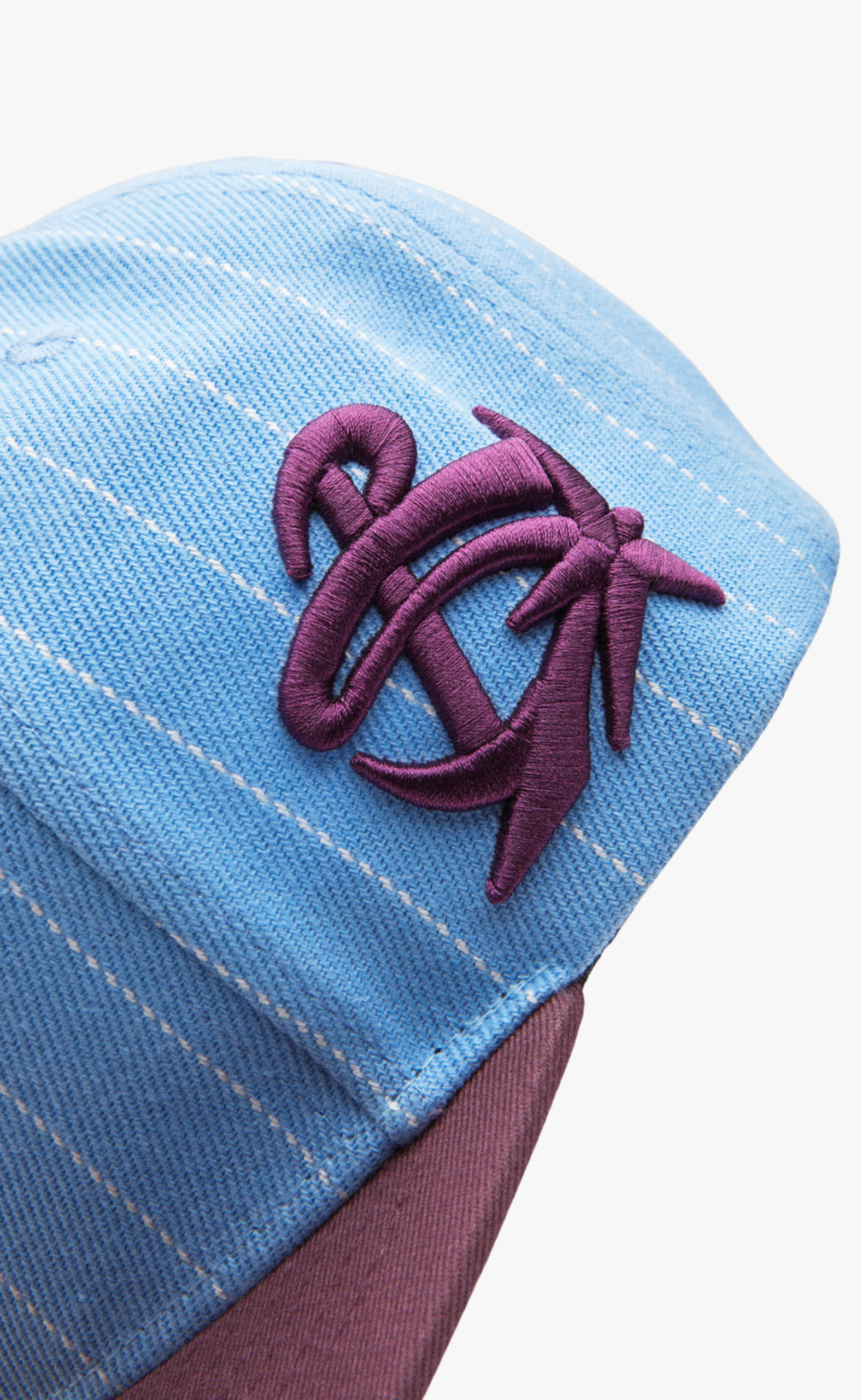 PINSTRIPE BASEBALL BABY BLUE HAT
