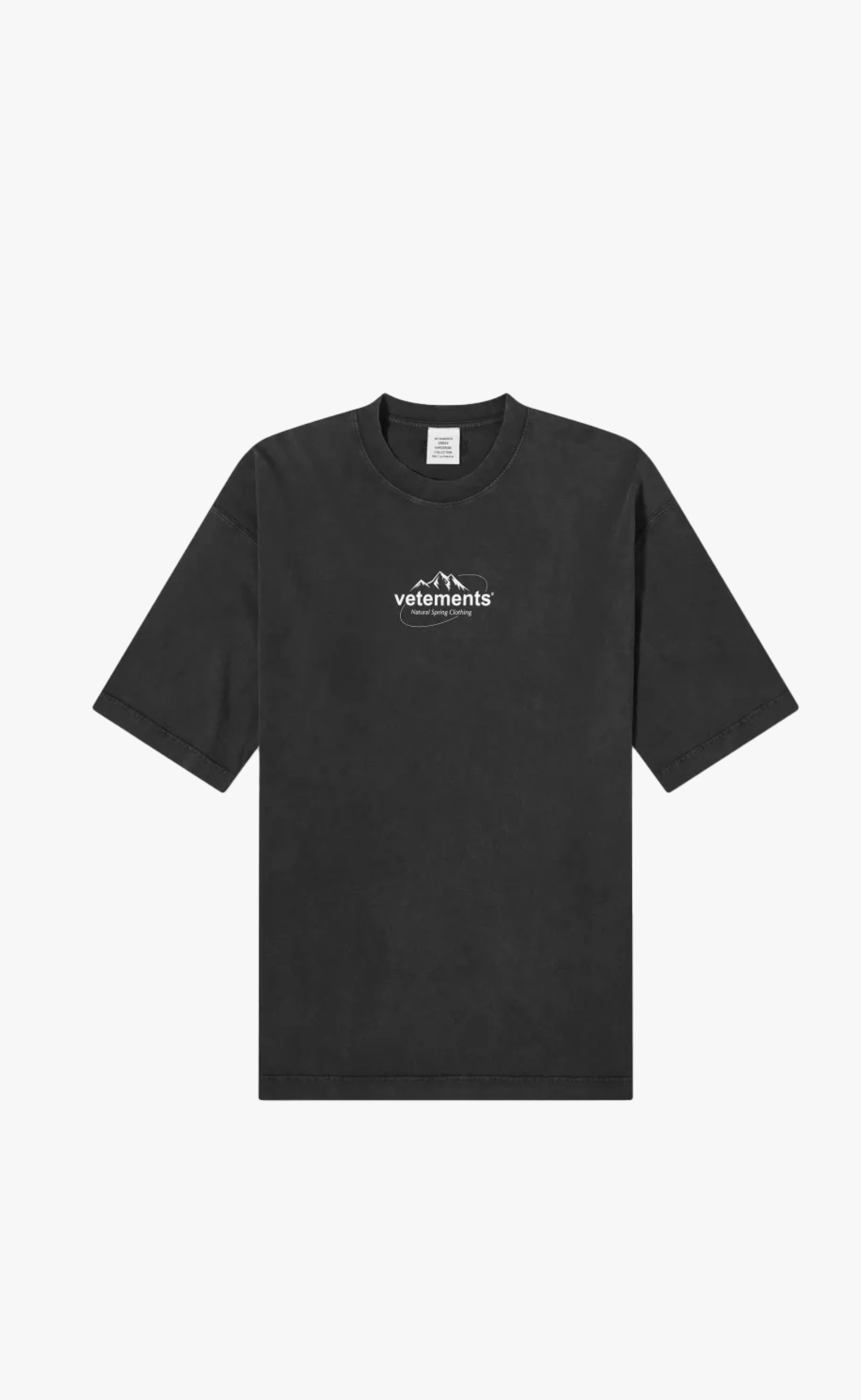 SPRING WATER LOGO BLACK T-SHIRT