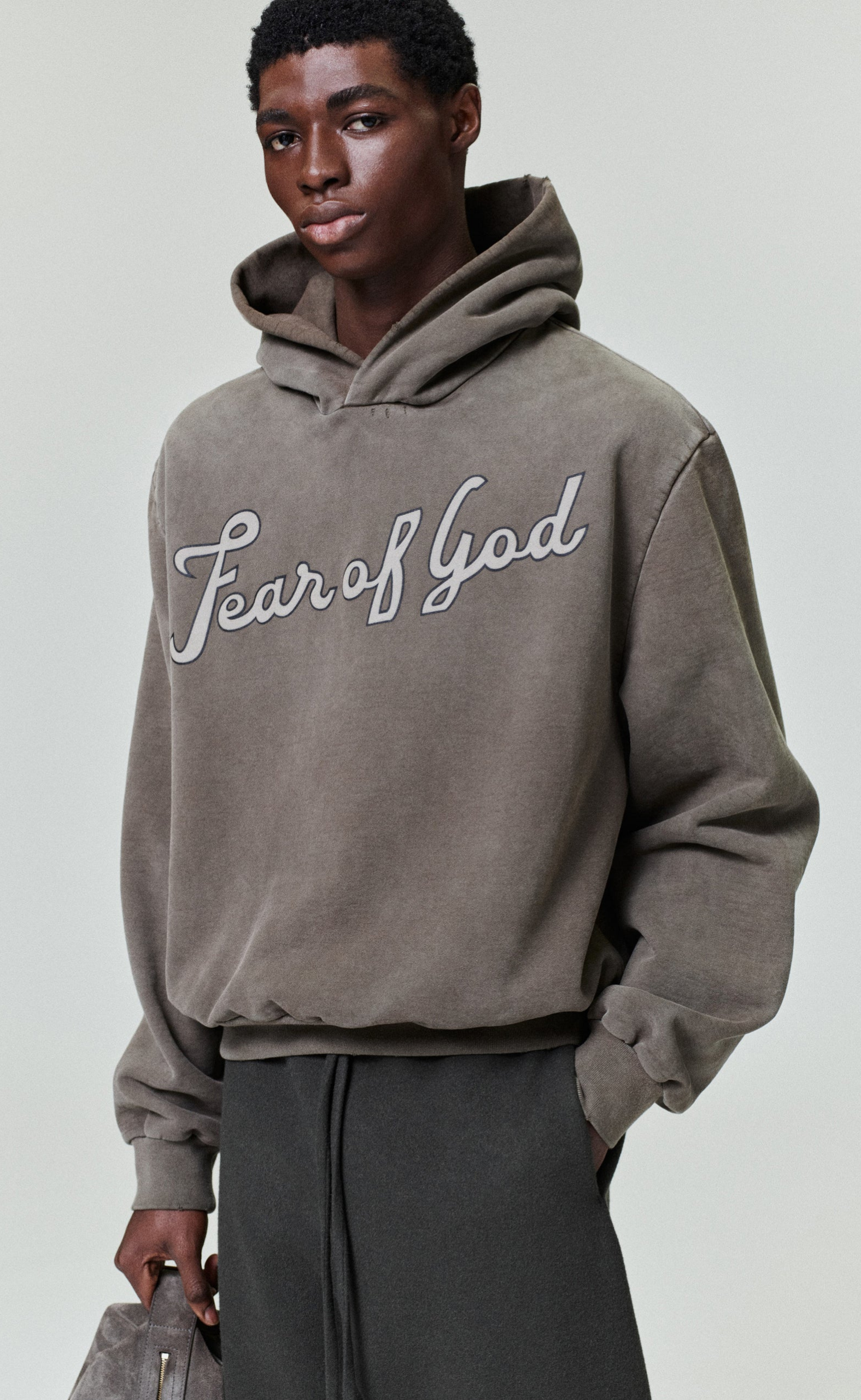 26 CLASSIC FIT HALF RAGLAN FADED BROWN HOODIE